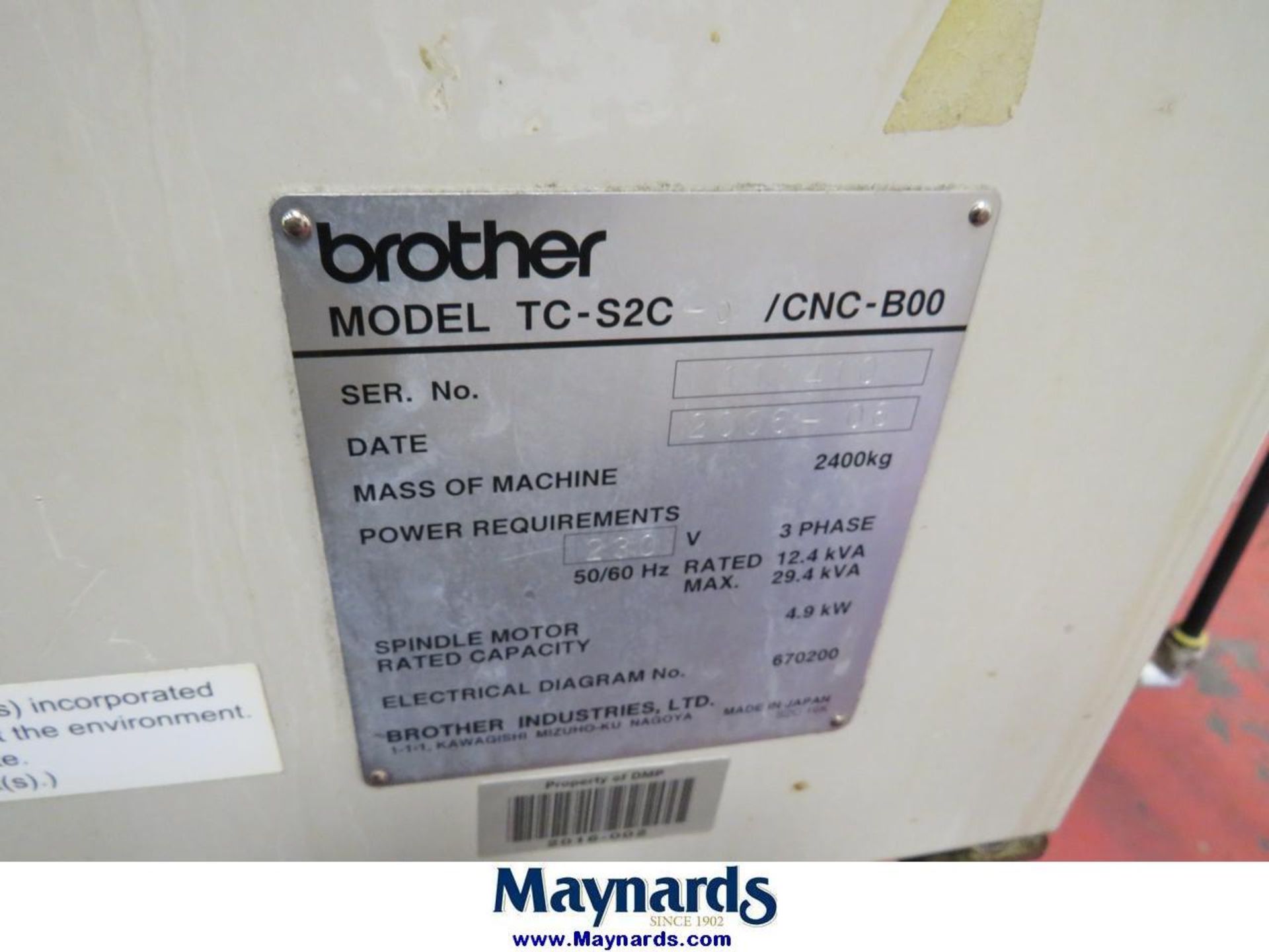 2006 Brother TC-2SC-0 CNC Tapping Center - Image 8 of 12