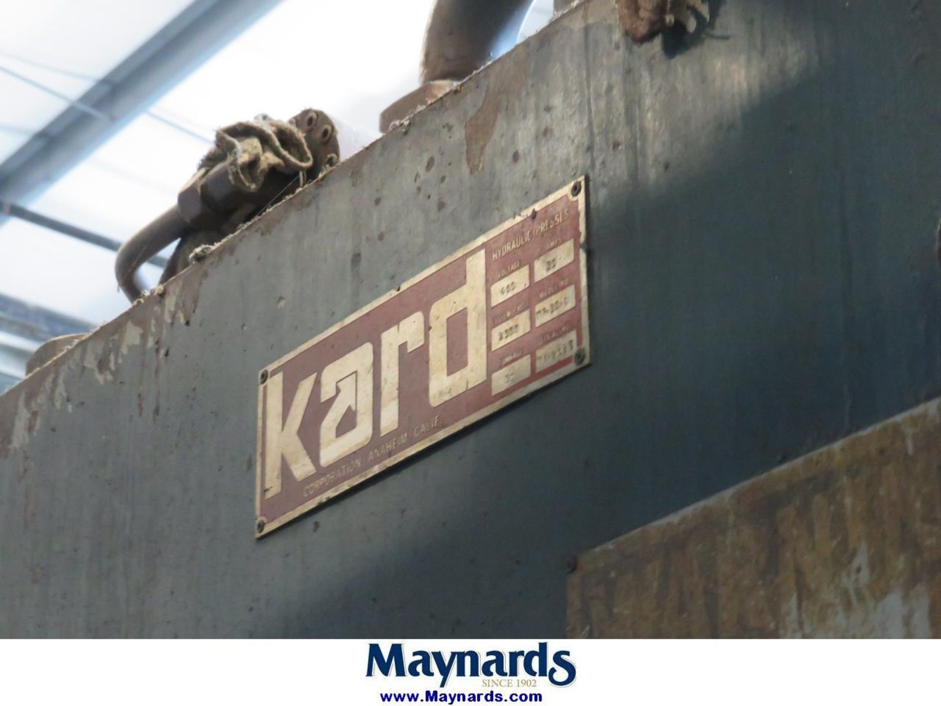 Kard TP-30-4 30 Ton 4-Post Down-Acting Hydraulic Trim Press - Image 4 of 4