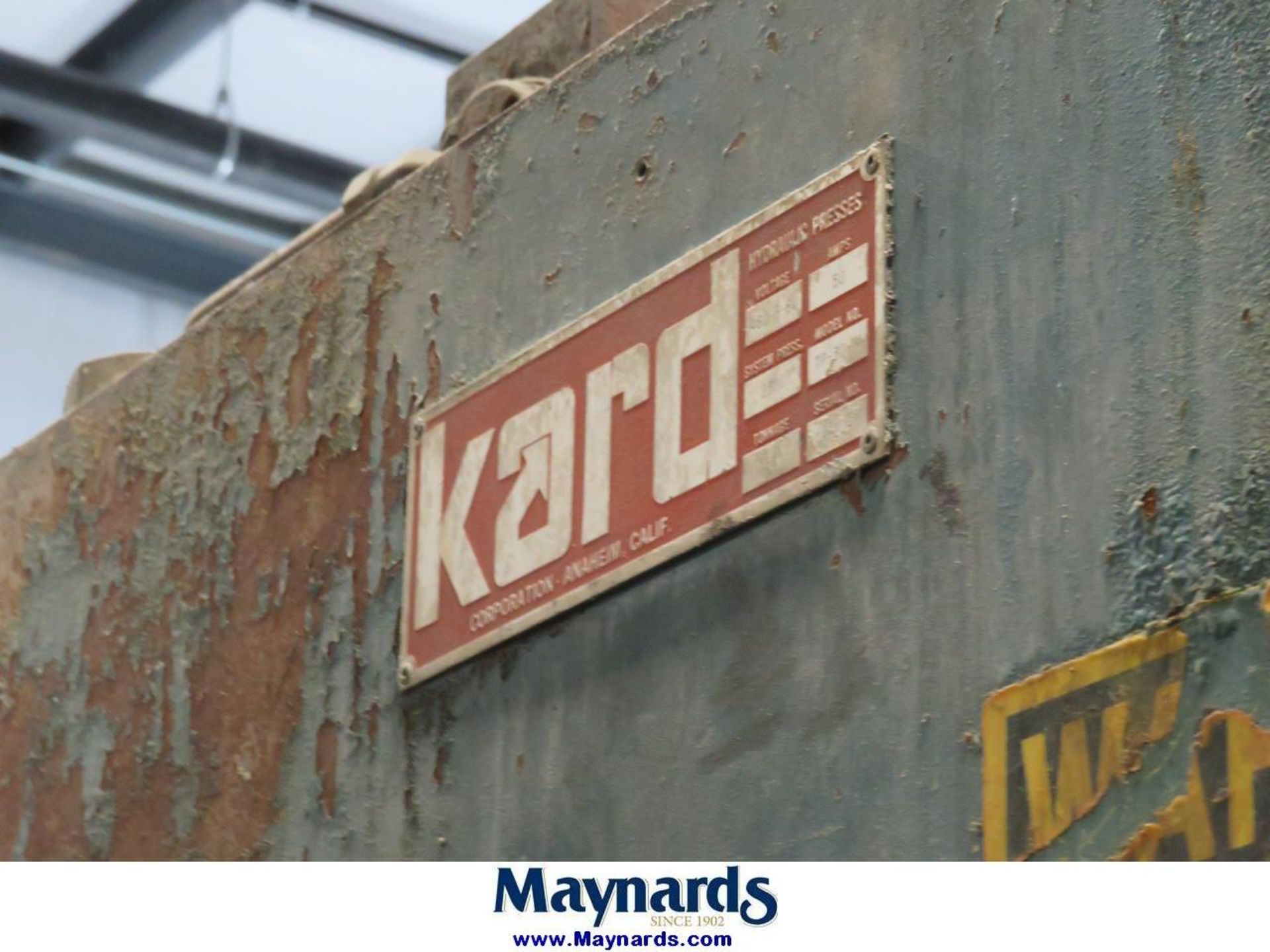 Kard TP-30-4 30 Ton 4-Post Down-Acting Hydraulic Trim Press - Image 7 of 7