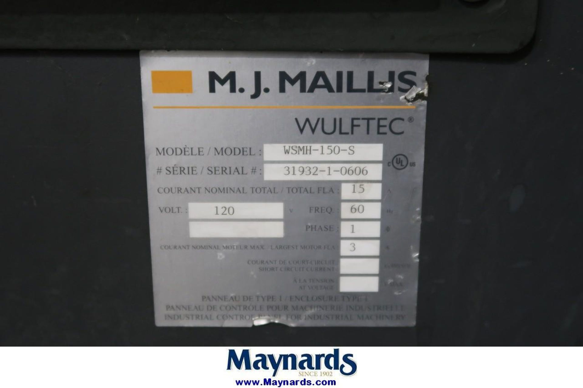 M.J. Maillis WSMH-150-S Pallet Wrapping Machine - Image 5 of 5