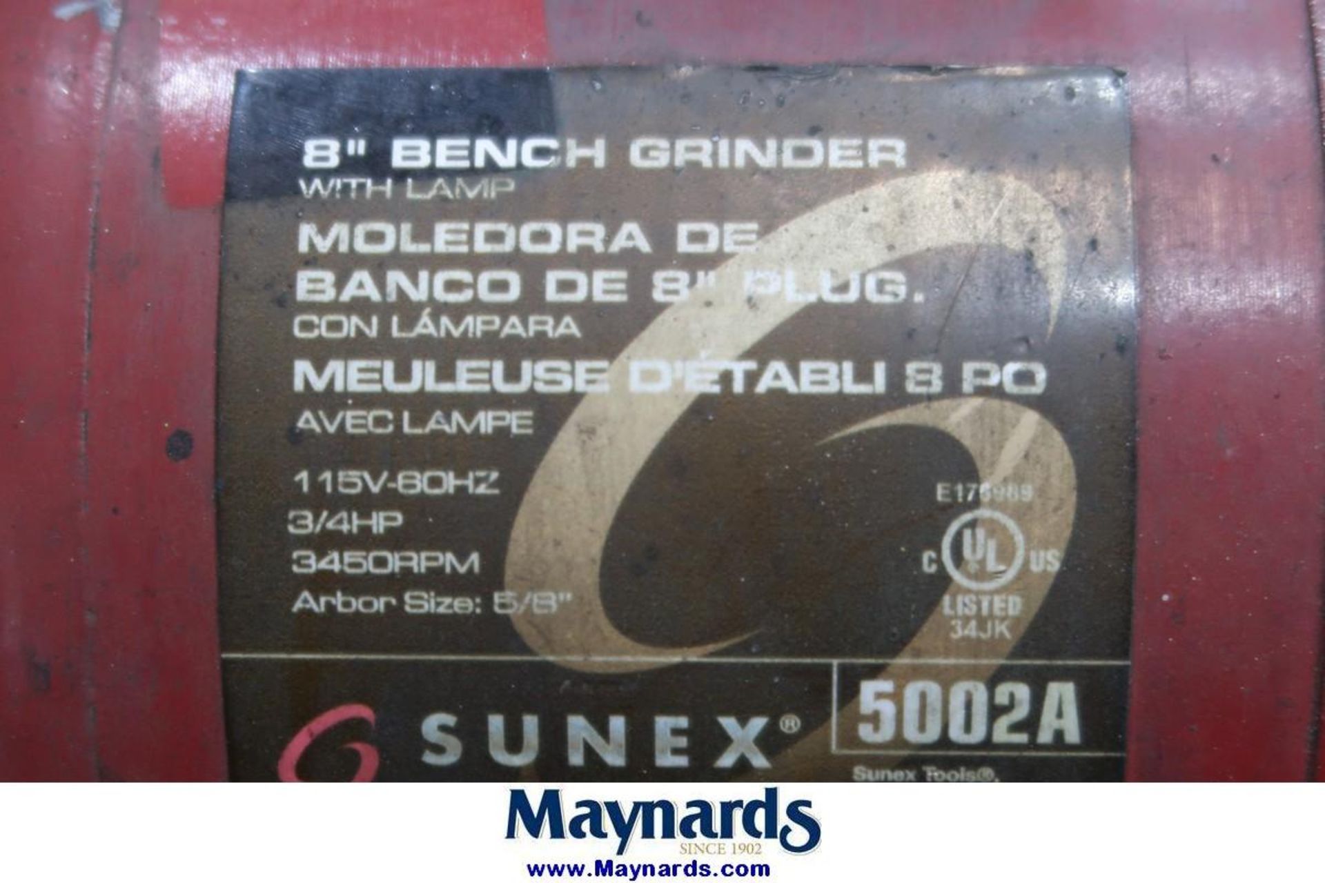Sunex Tools 5002A 8" Bench Grinder - Image 2 of 2
