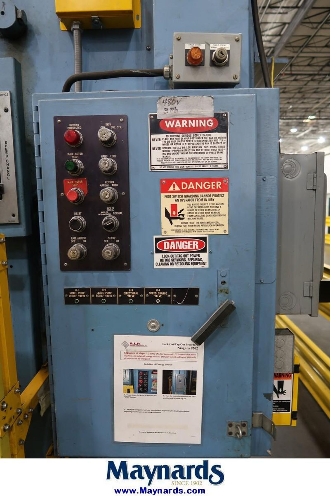 Niagara HBM-100-8-10 100-Ton Hydraulic Press Brake - Image 8 of 12