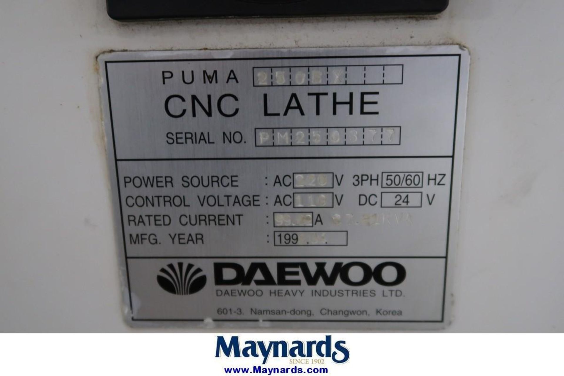 1980 Daewoo Puma 250 CNC Turning Center - Image 14 of 16
