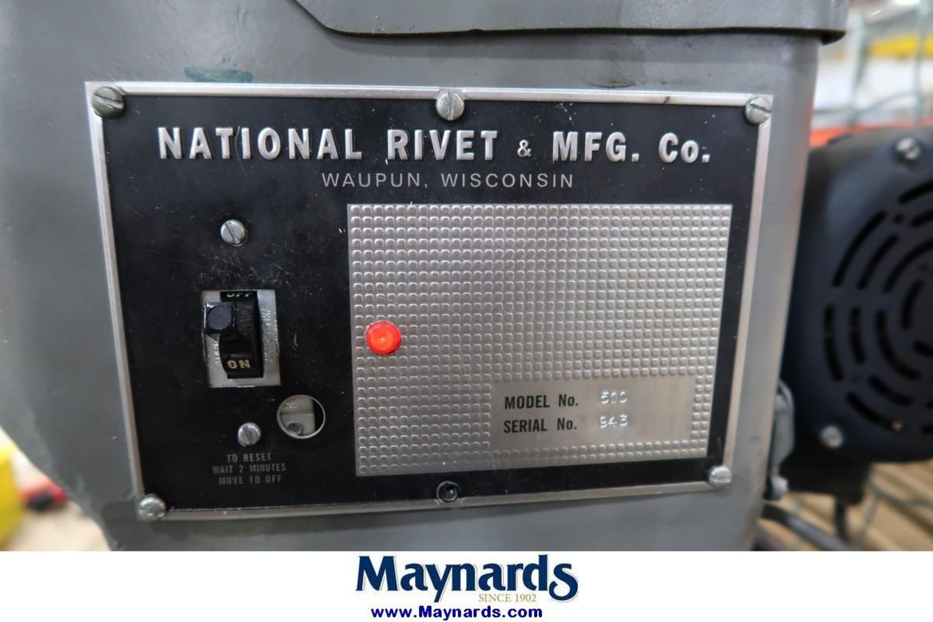 National Rivet & MFG. Co. 500 Mechanical Riveter - Image 8 of 8