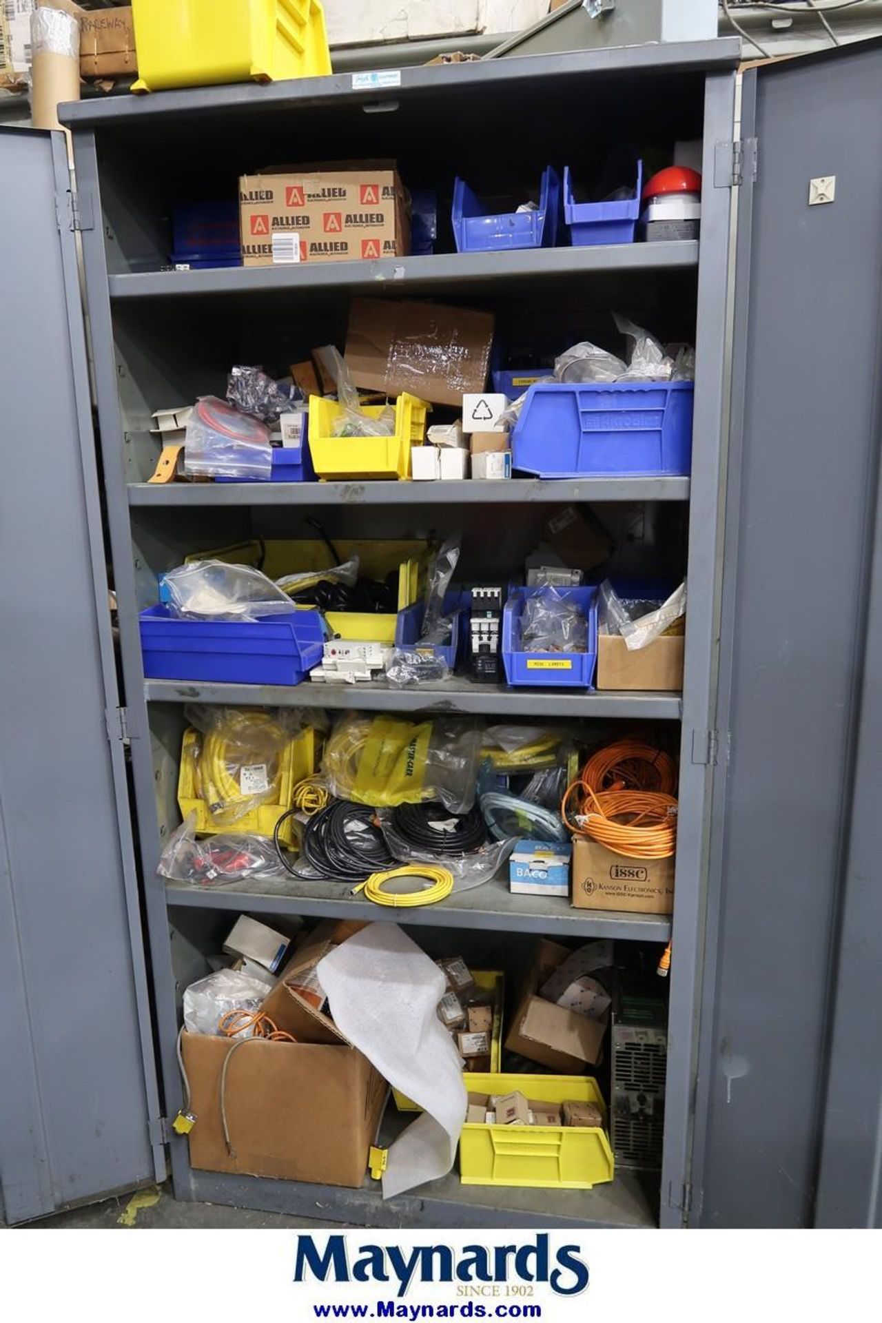 Steel 2-Door Cabinet with Contents of Electrical Supplies - Image 2 of 5