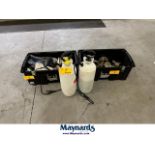 Lot of Misc. Adapters, PPE, Boxes, (2) Tank Sprayers