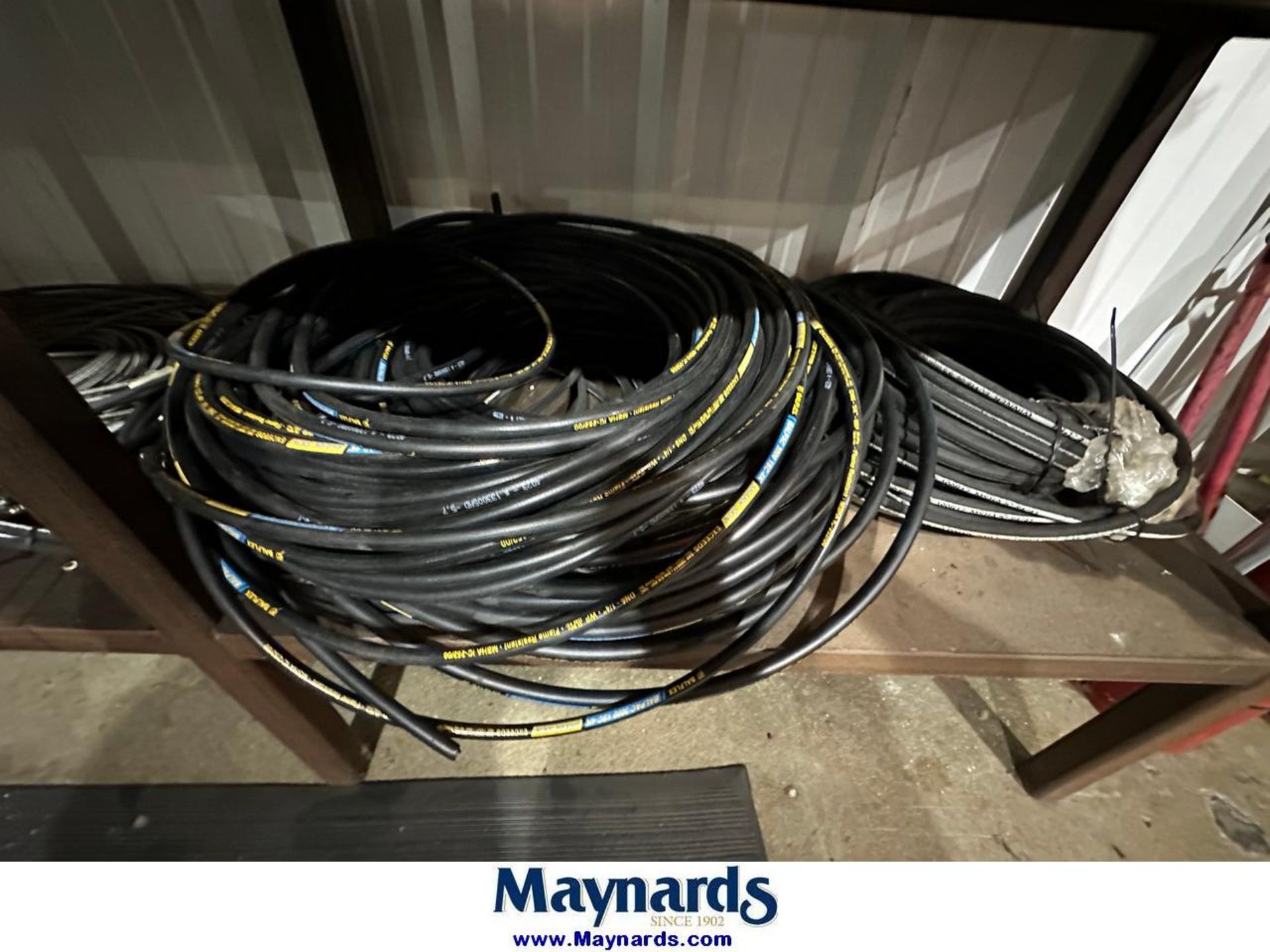 Lot of Hoses, Fittings, Steel Table and Bins - Image 3 of 7