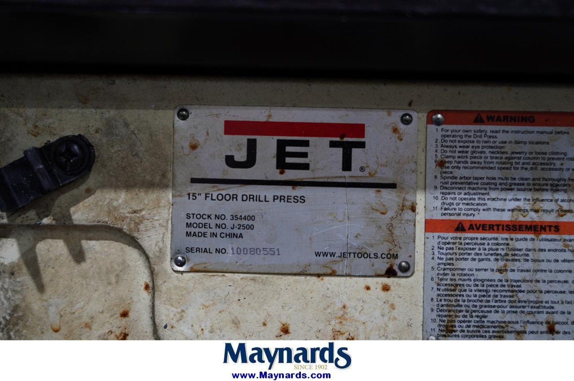 Jet J-2500 Pedestal Drill Press - Image 6 of 6