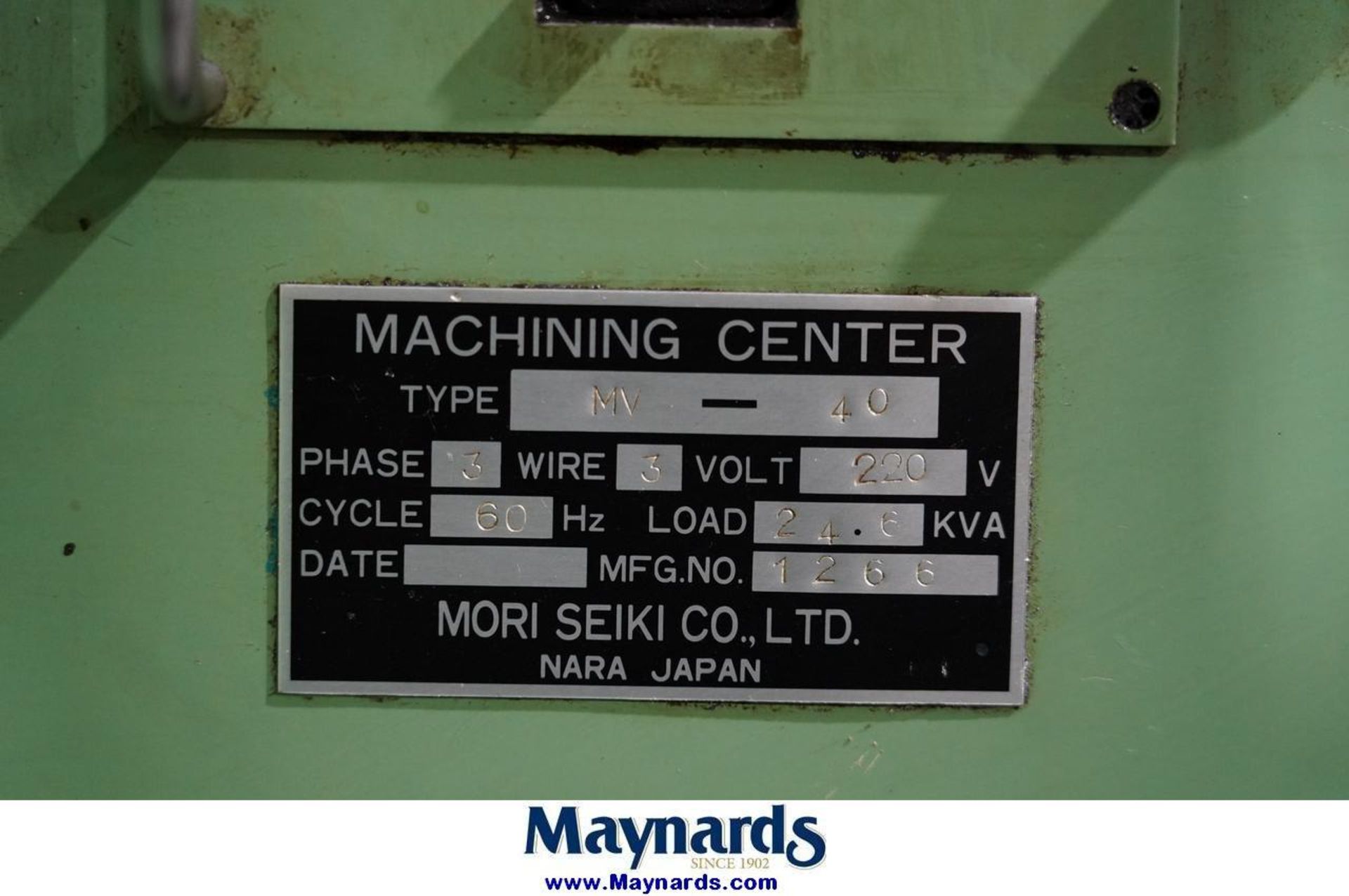 Mori Seiki MV-40 CNC Vertical Machining Center - Image 9 of 10