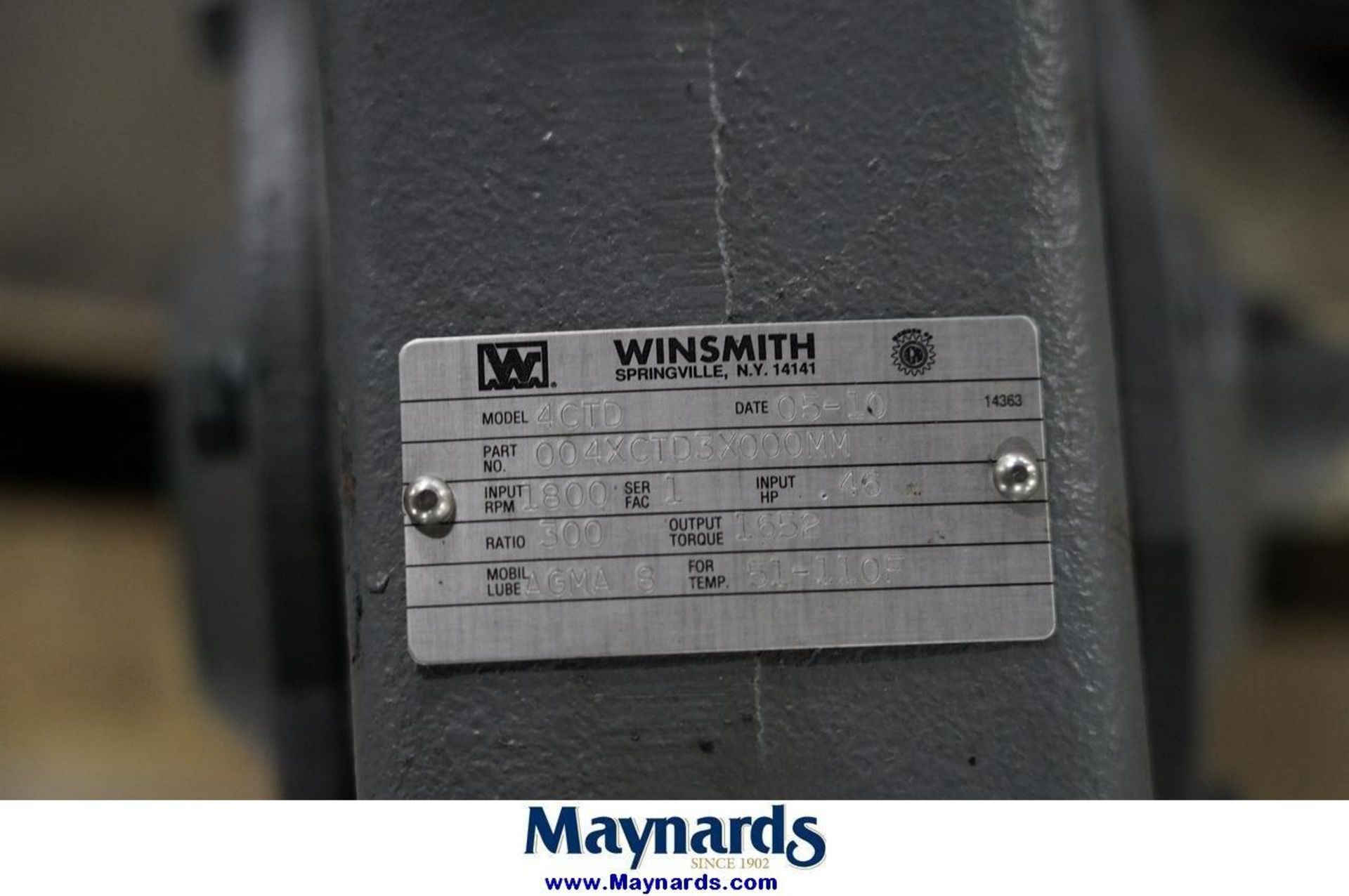 Winsmith 4CTD (3) Speed Reducer - Image 4 of 5