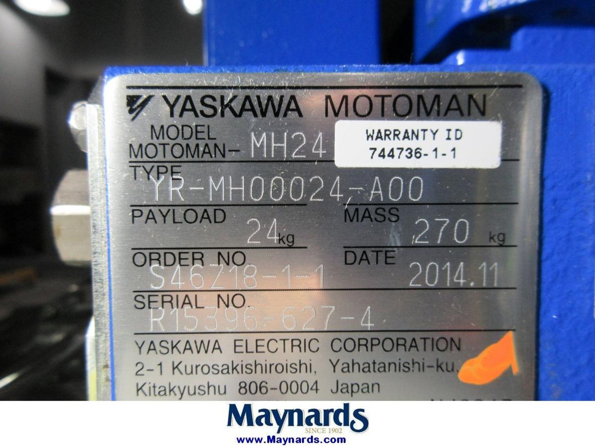 2014 Yaskawa Motoman MH24 Type YR-MH00024-A00 Material Handling Robot - Image 7 of 11