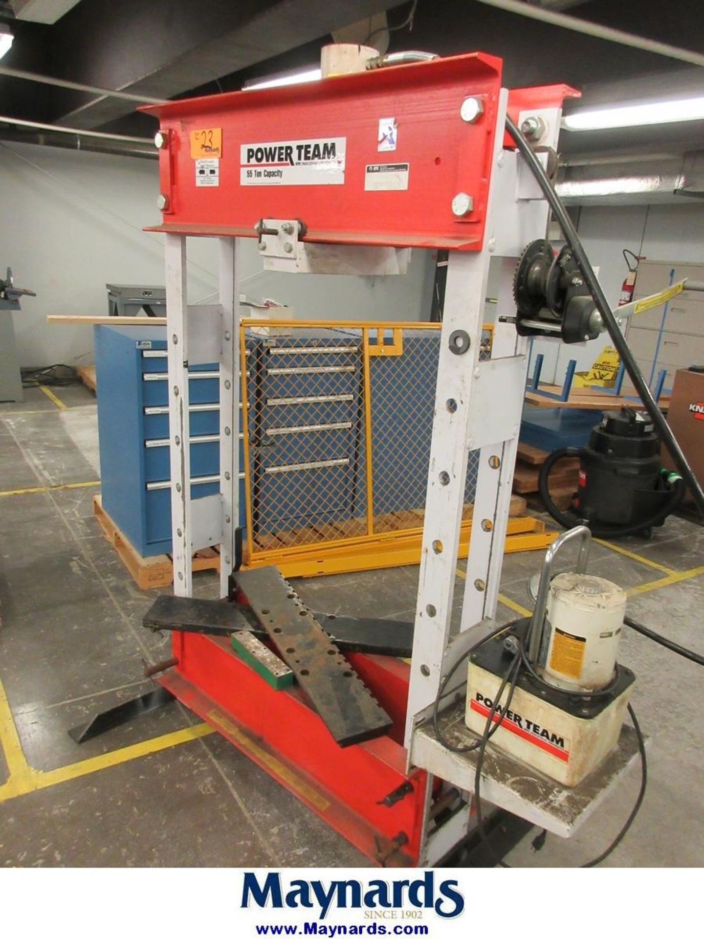 Power Team SPE5513 55-Ton Hydraulic H-Frame Shop Press - Image 2 of 6