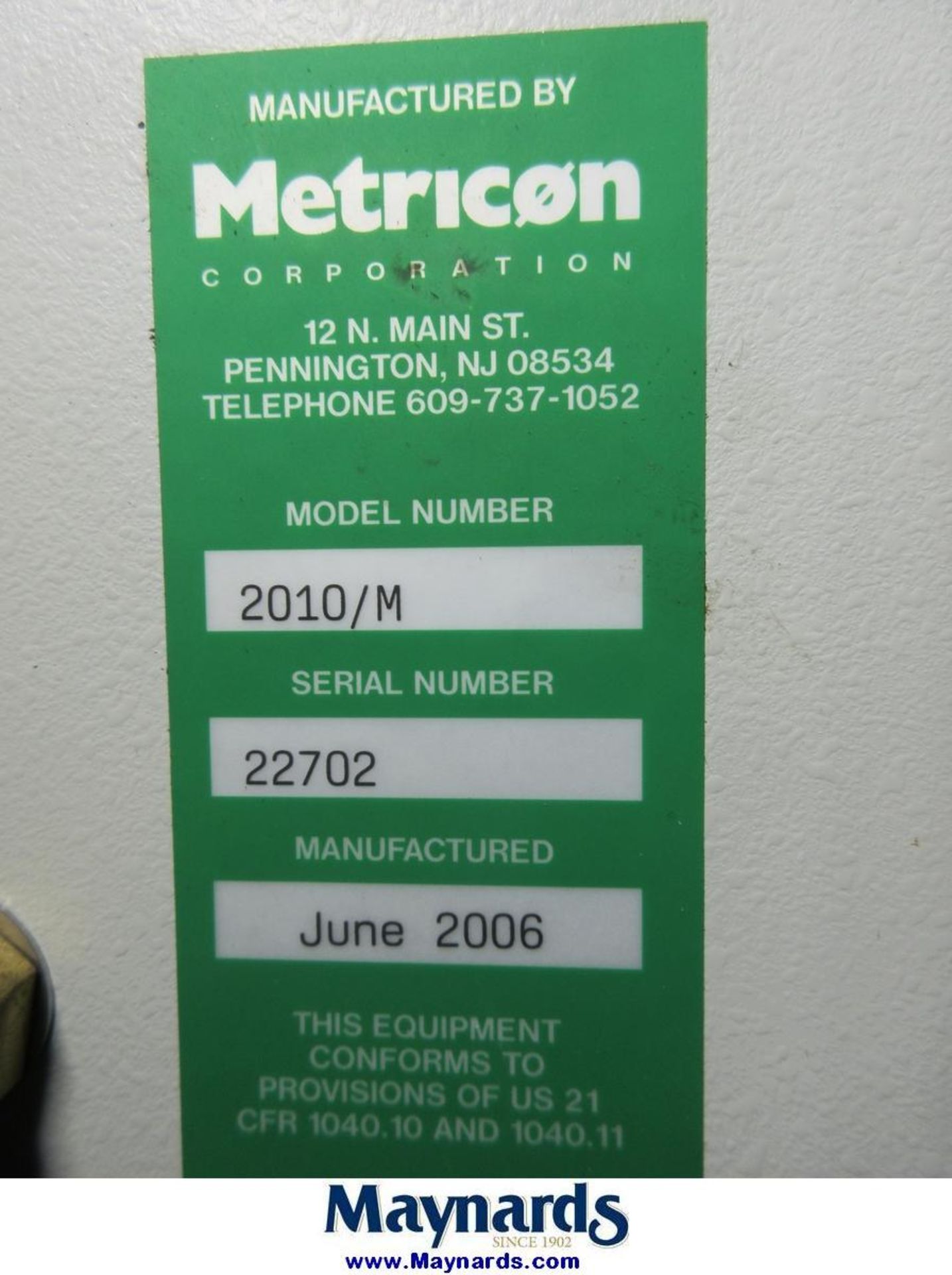 2006 Metricon 2010/M Prism Coupler - Image 10 of 11