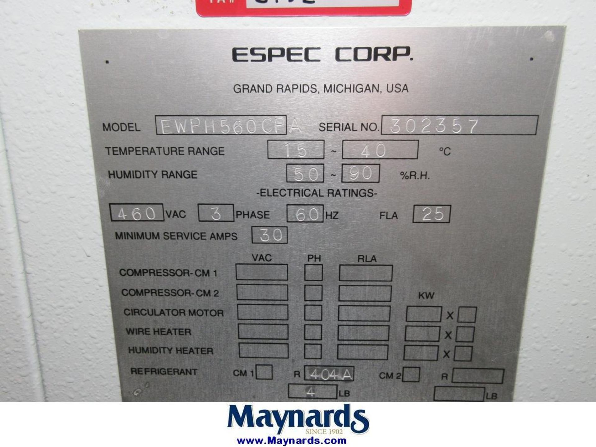 1995 Espec EWPH560CPA Temperature/Humidity Chamber - Image 9 of 9