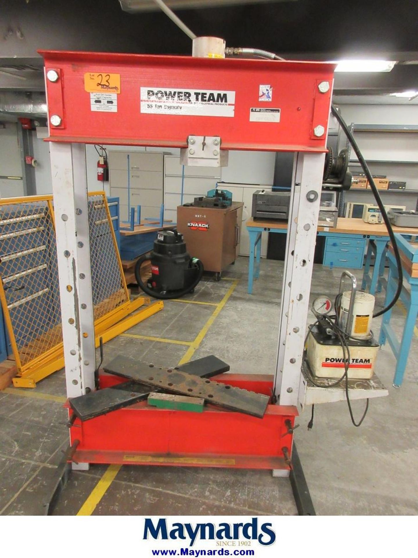 Power Team SPE5513 55-Ton Hydraulic H-Frame Shop Press