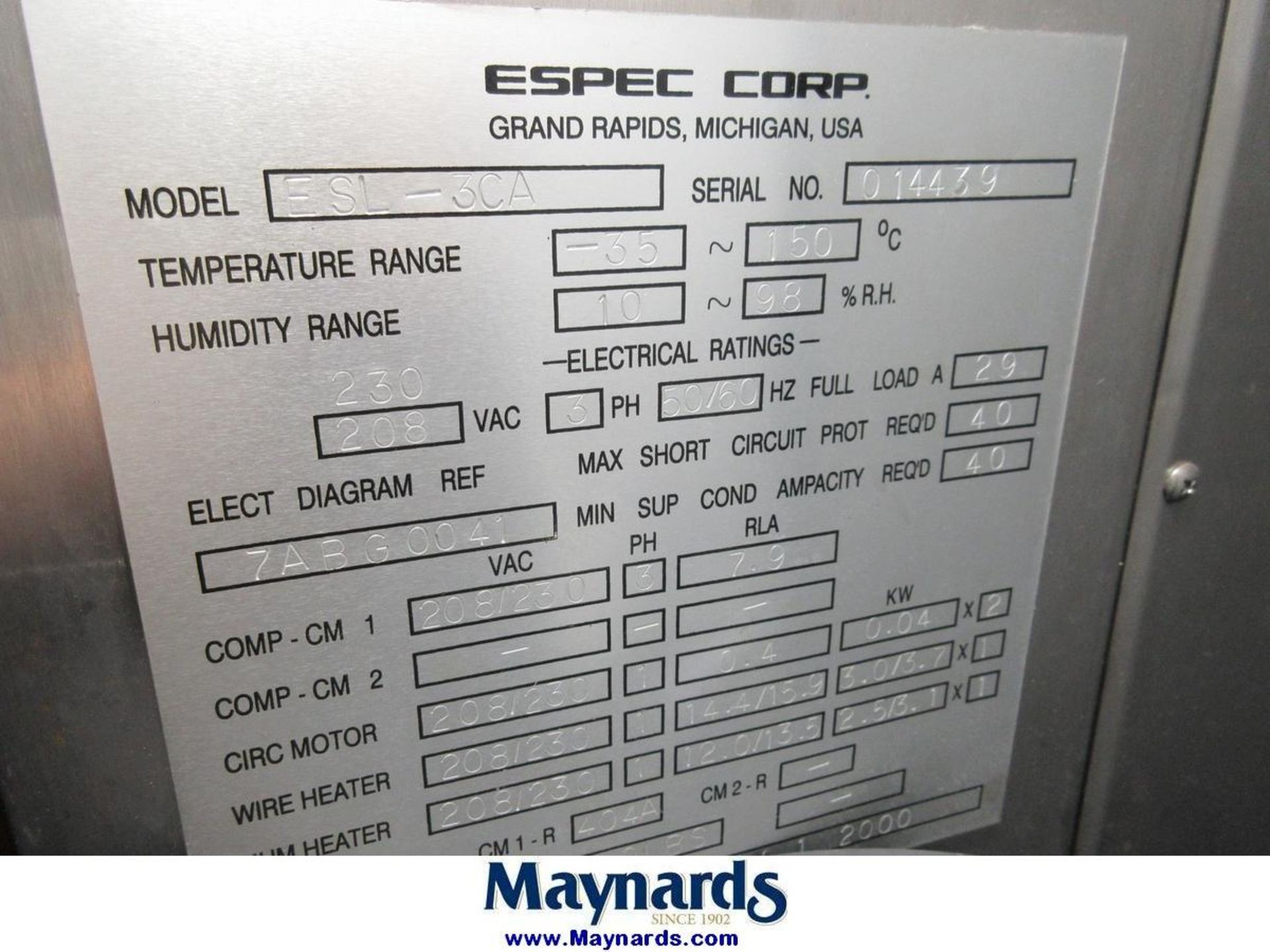 2000 Espec ESL-3CA Temperature/Humidity Chamber - Image 7 of 7