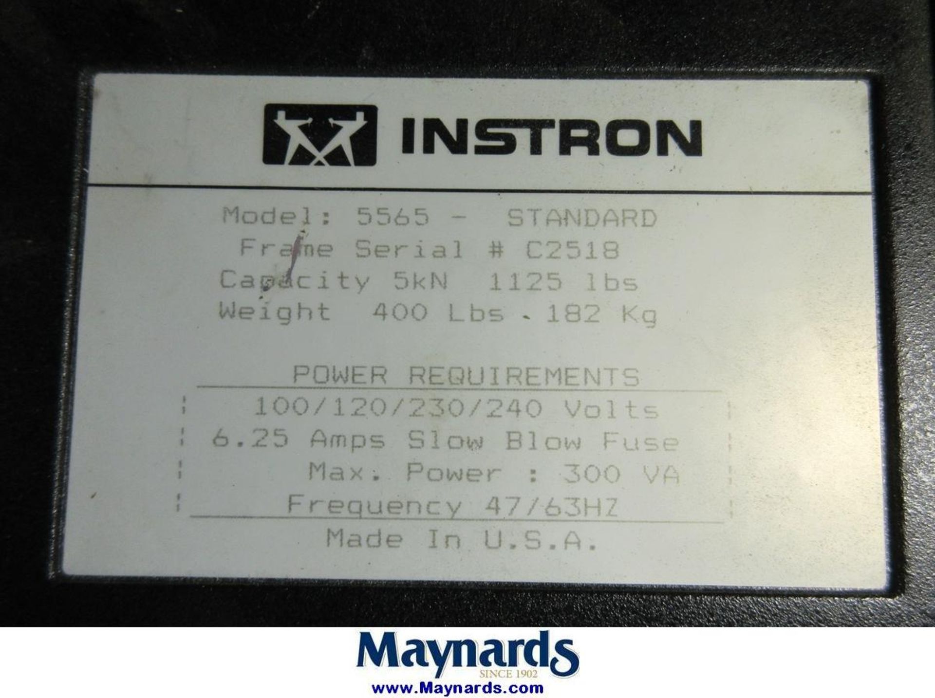 Instron 5565 Standard 5kN Tensile Tester - Image 7 of 7
