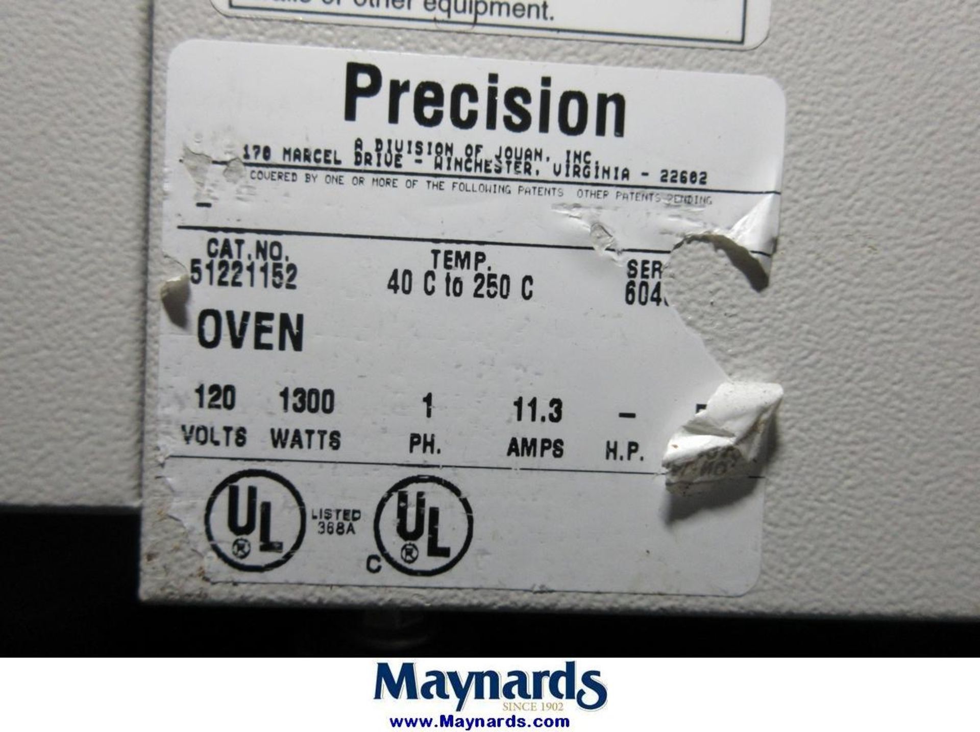 Precision 51221152 Lab Oven - Image 7 of 7