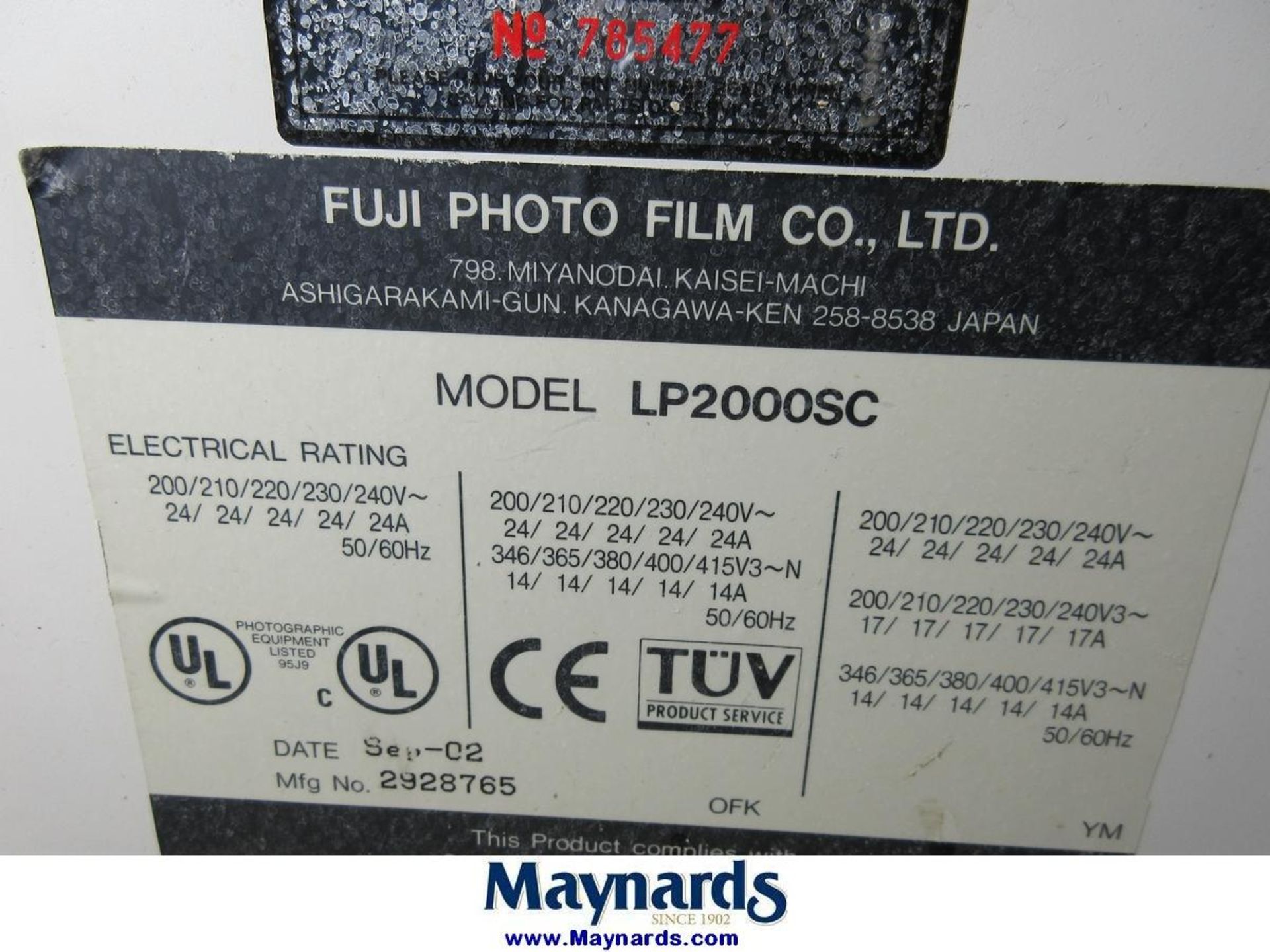 Fujifilm Digital Minilab Frontier 370/LP 2000SC Laser Printer/Paper Processor - Image 6 of 7