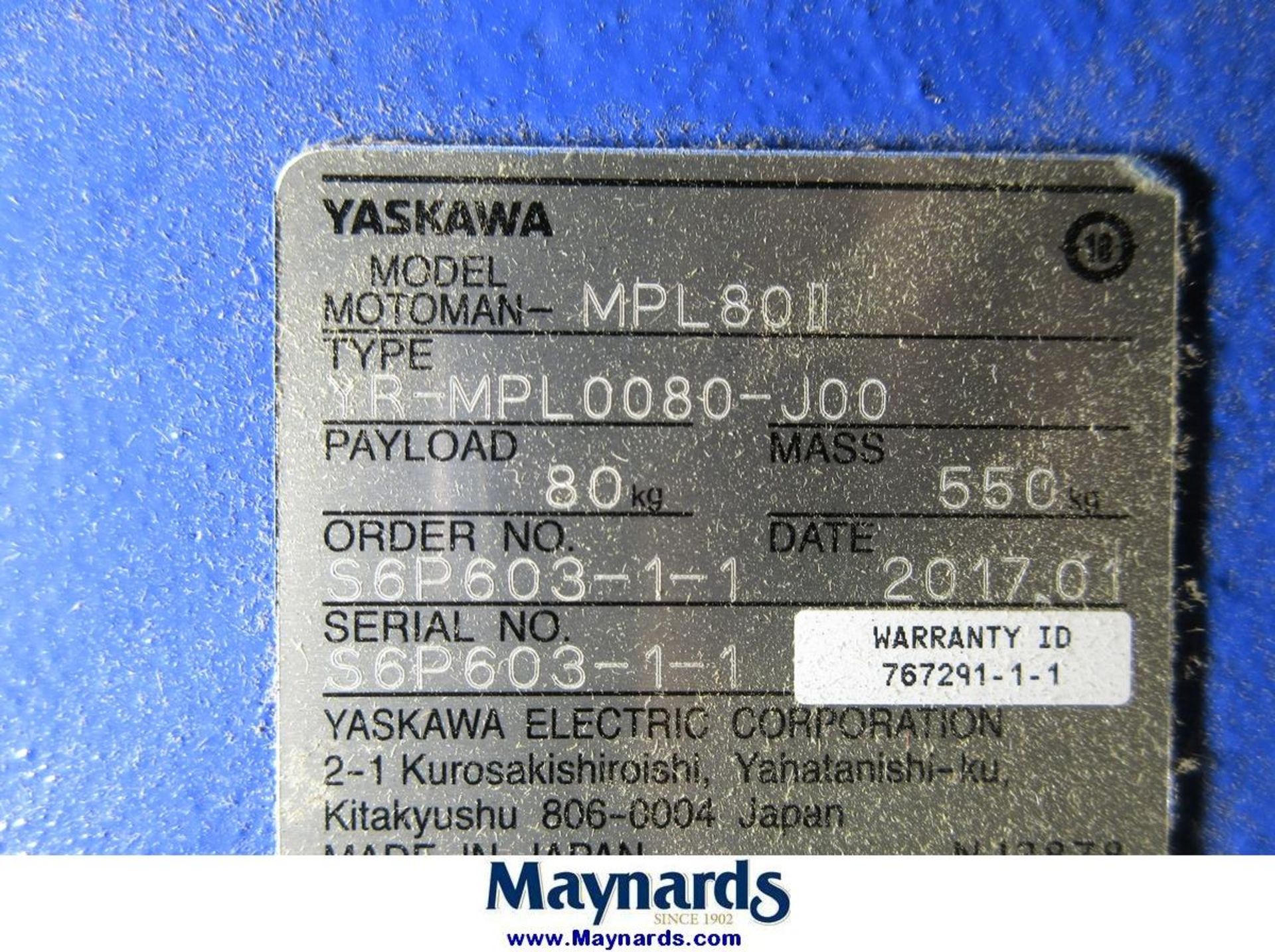 2017 Yaskawa Motoman MPL80II Type YR-MPL0080-J00 Material Handling Robot - Image 6 of 11