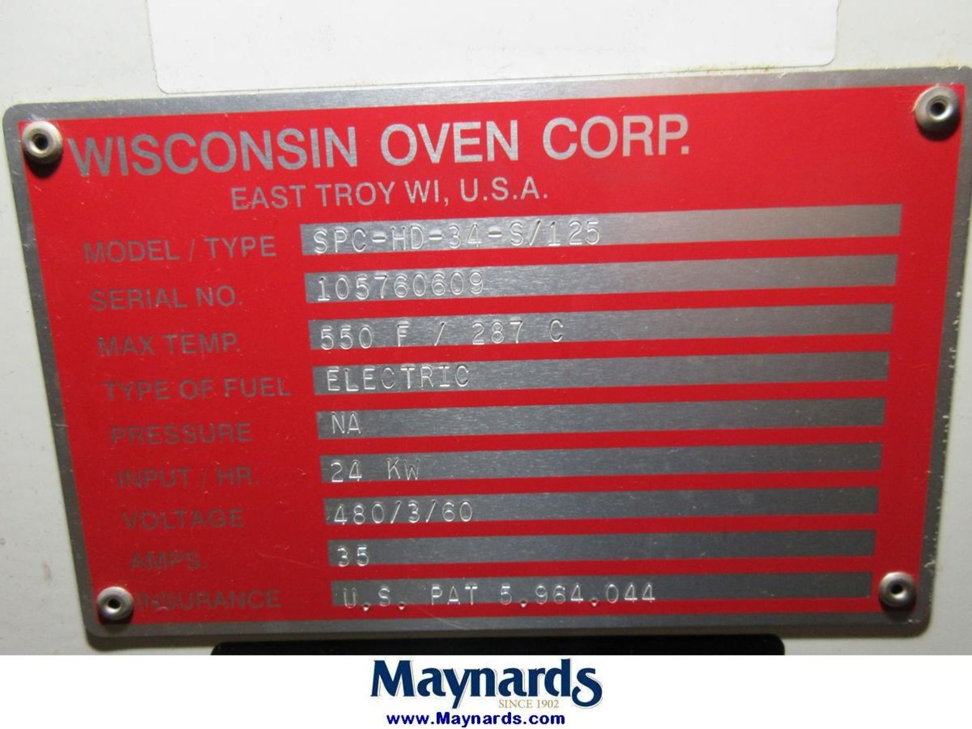 Wisconsin Oven Corp SPC-HD-34-S/125 34" Electric Conveyor Pass Through Plate Oven - Image 9 of 9