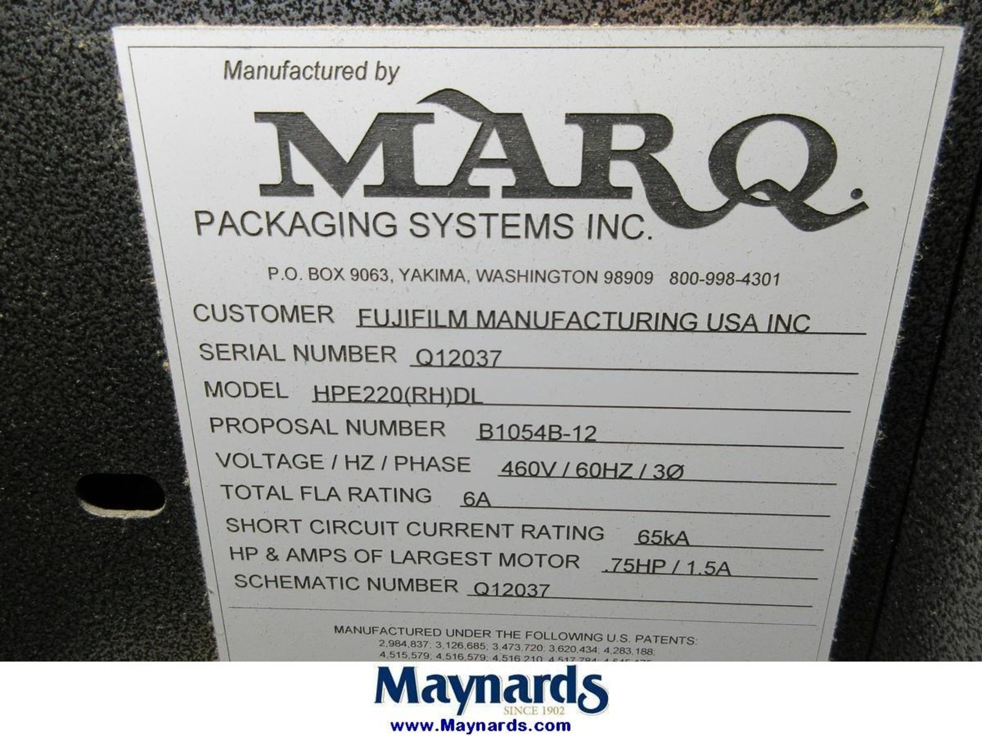 Marq Packaging Systems HPE220(RH)DL Automated Packaging System Case Erector - Bild 12 aus 15