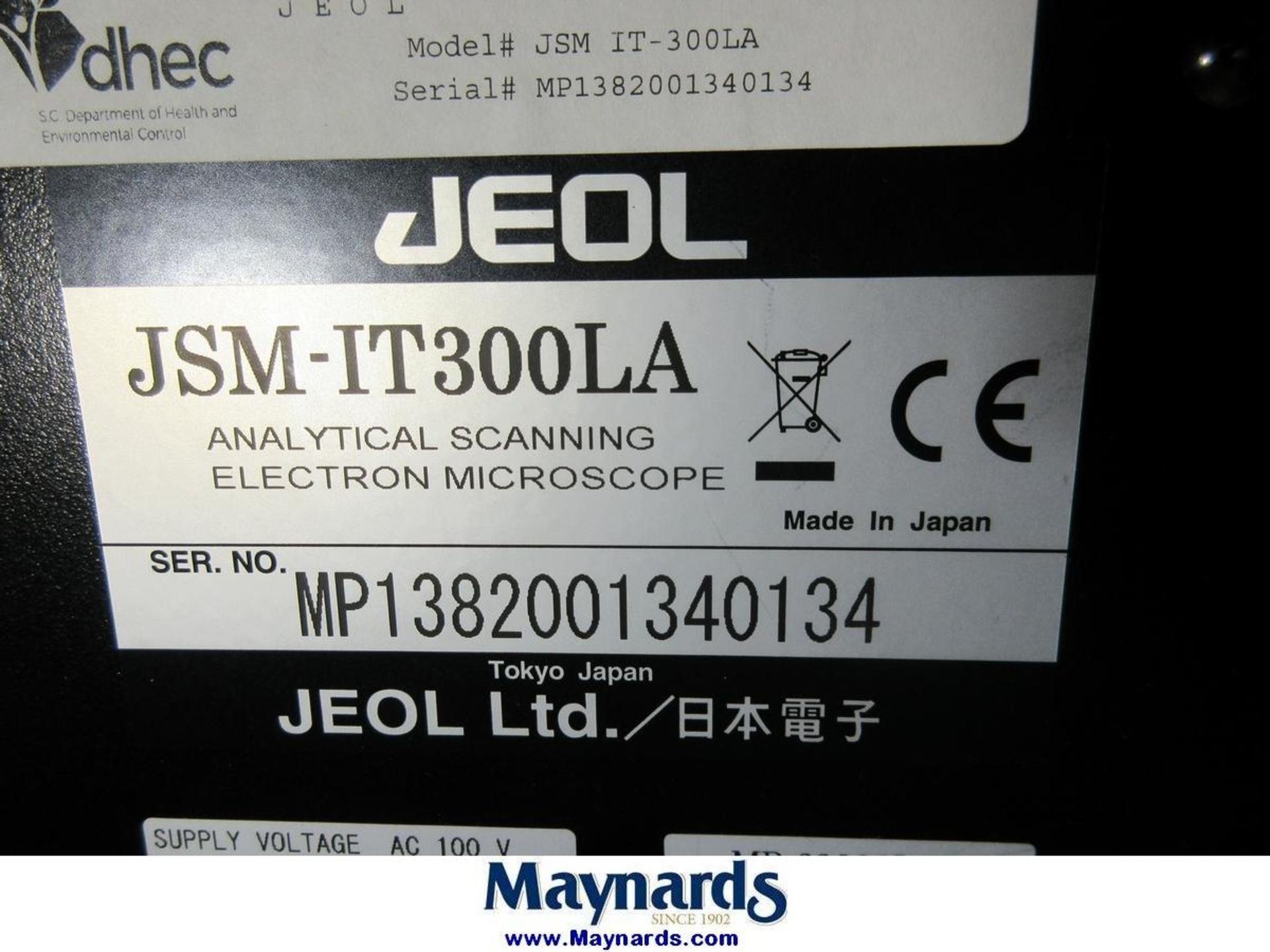 Jeol JSM-IT300LA Analytical Scanning Electron Microscope - Image 13 of 13