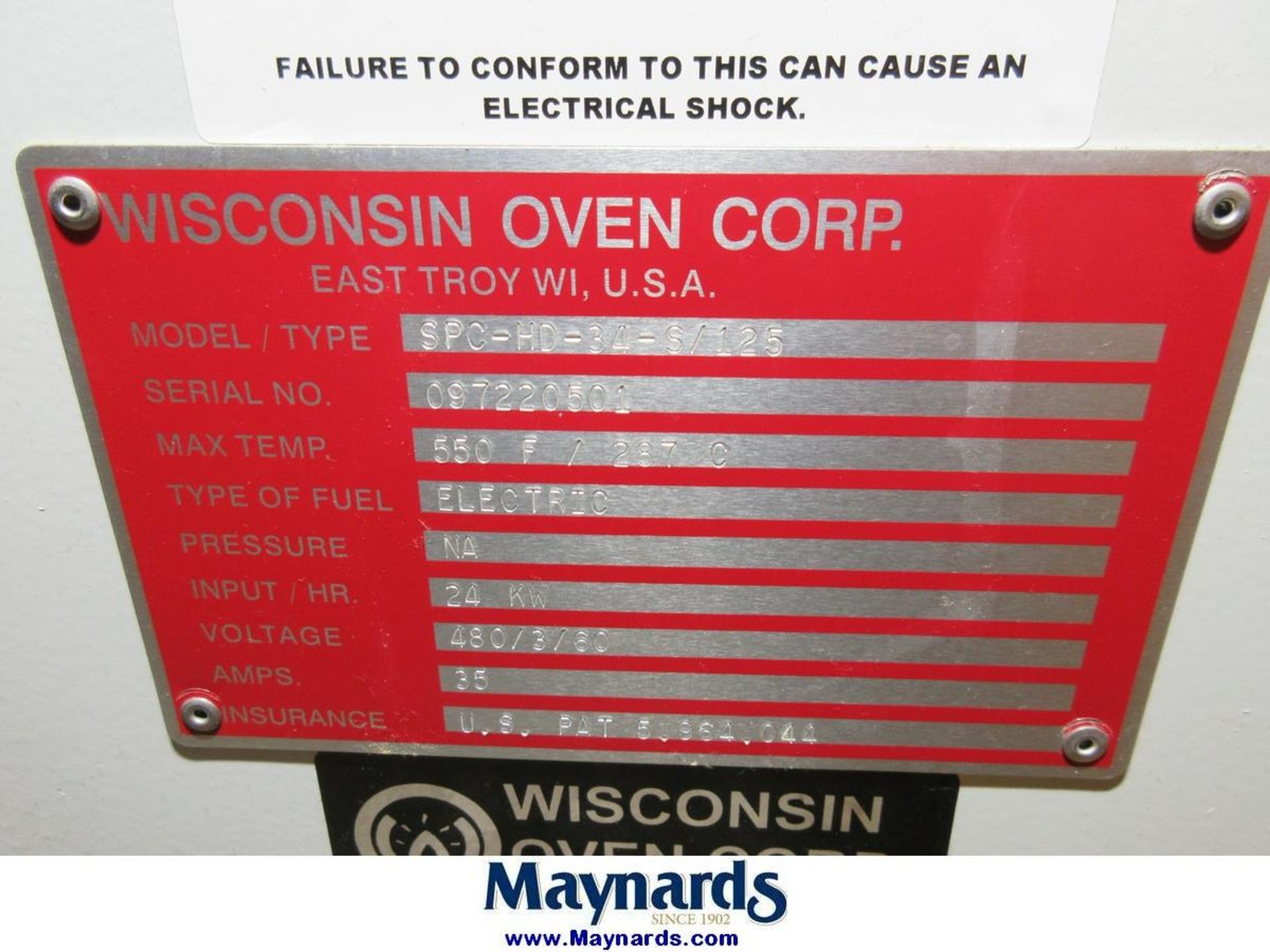 Wisconsin Oven Corp SPC-HD-34-S/125 34" Electric Conveyor Pass Through Plate Oven - Image 9 of 9