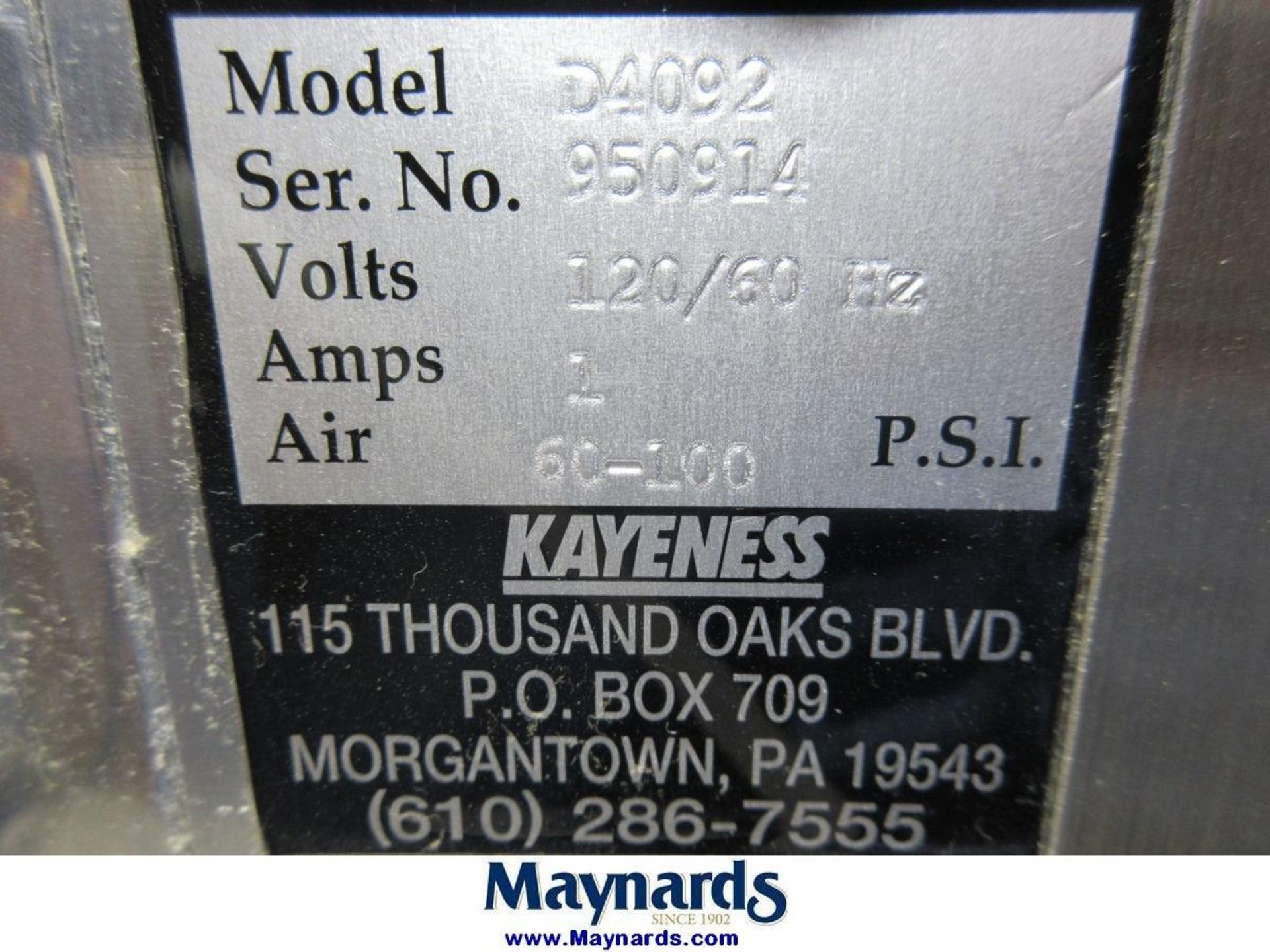 Kayeness Inc D4092 Pneumatic Drop Tester - Image 6 of 6
