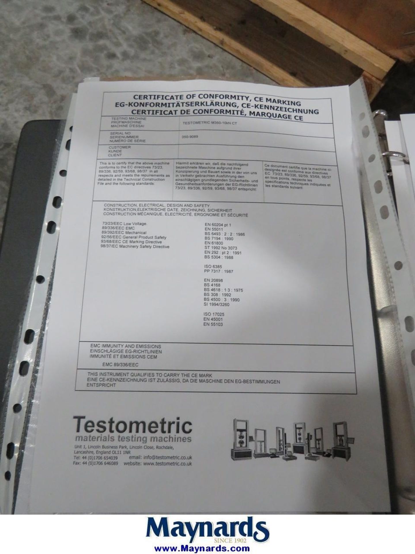 Testometric M350-10CT 10kN Tensile Tester - Image 15 of 20