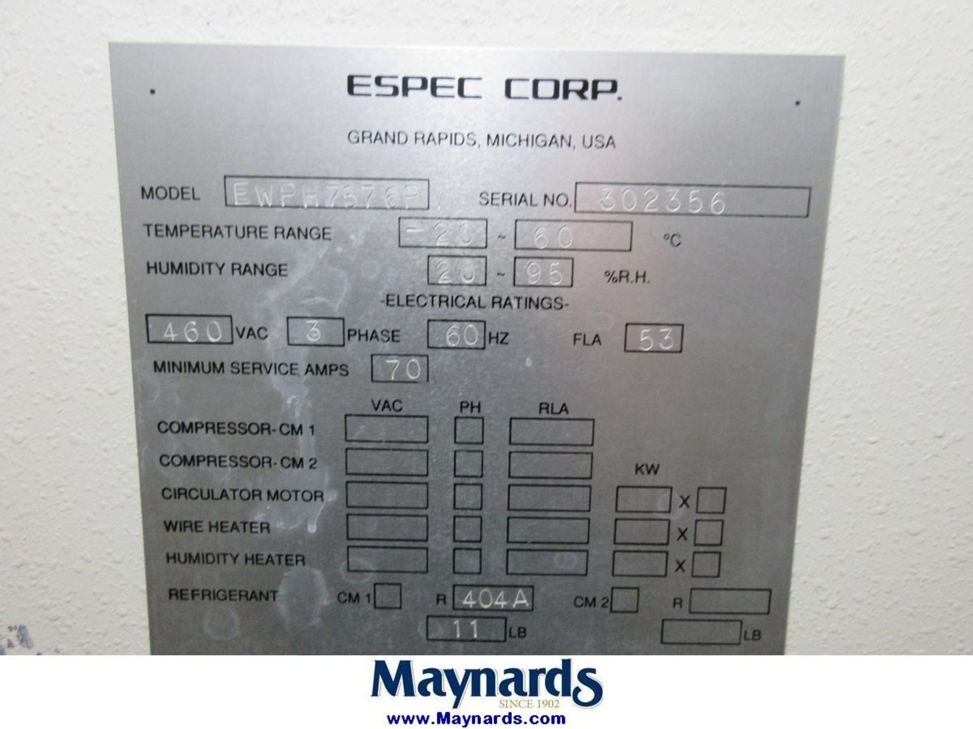 1995 Espec EWPH7576PW Temperature/Humidity Chamber - Image 11 of 11