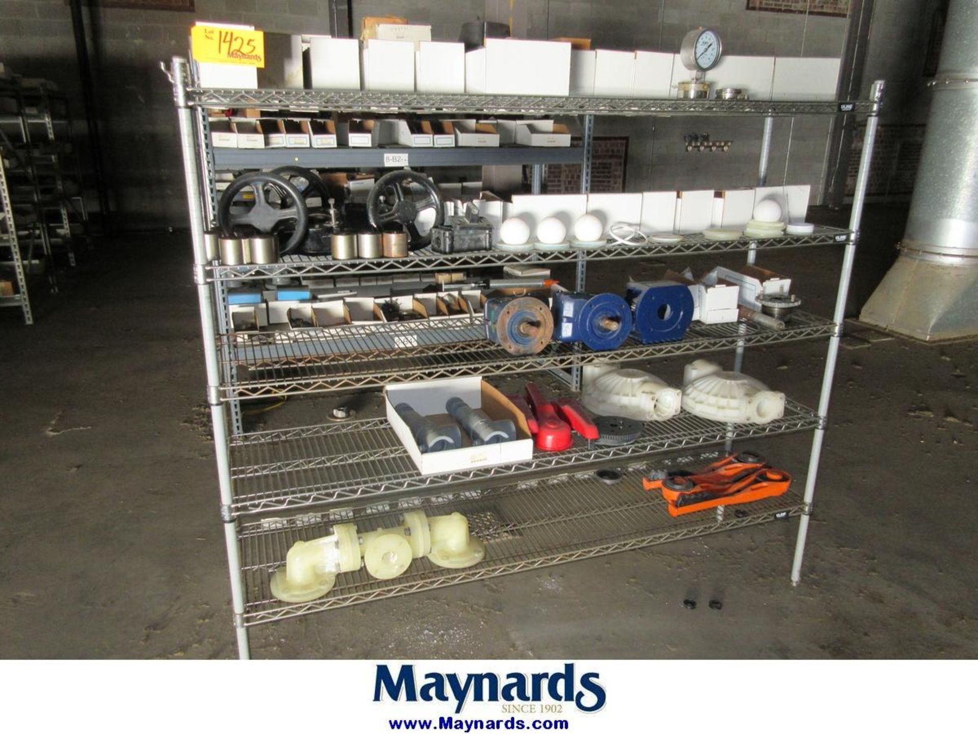 (14) Sections of Adjustable Shelving Units with Misc. Valves - Image 15 of 24