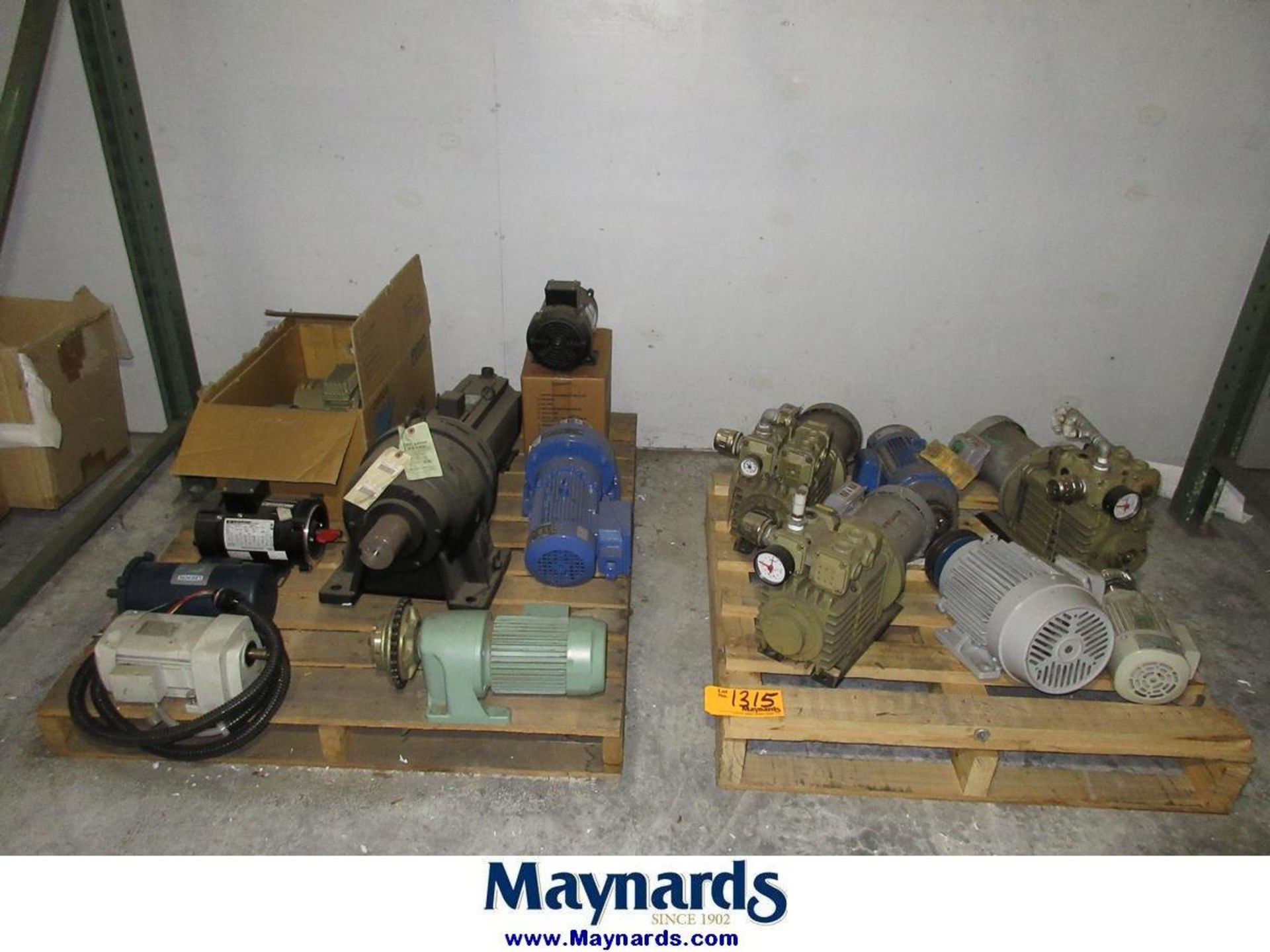 (14) Assorted Electric Motors, Gear Motors and Vacuum Pumps