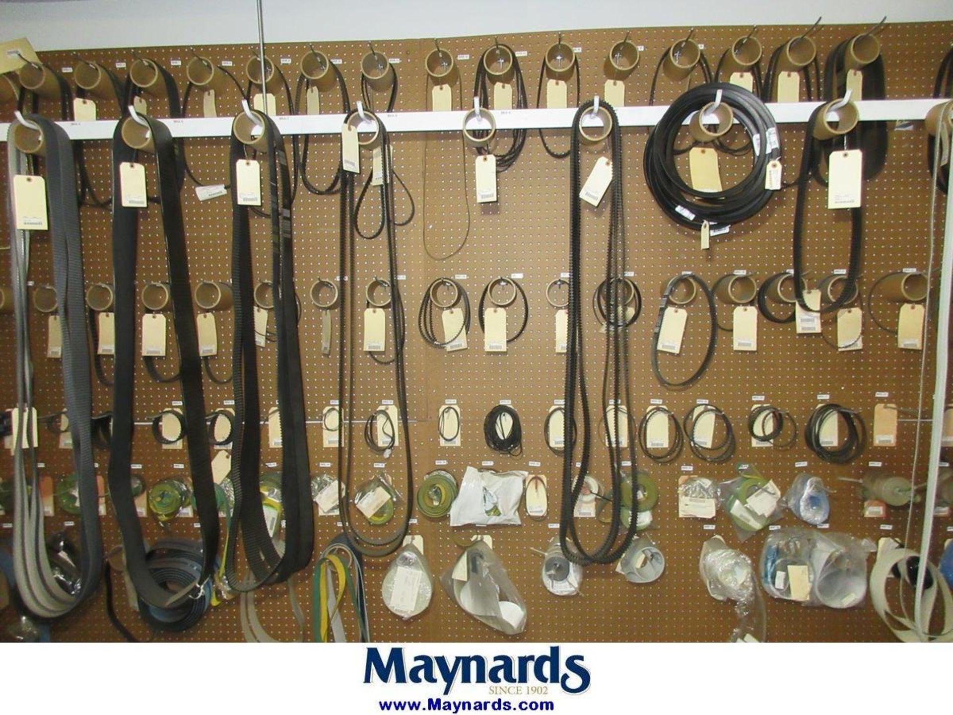 Peg Board with Large Assortment of Drive Belts - Image 6 of 7