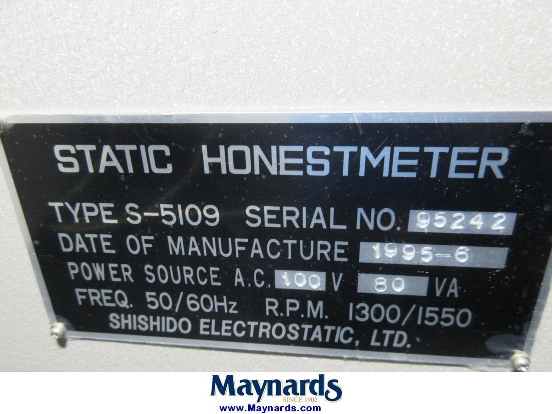 Shishido Electrostatic, Ltd. Type S-5109 Static Honestmeter - Image 5 of 6