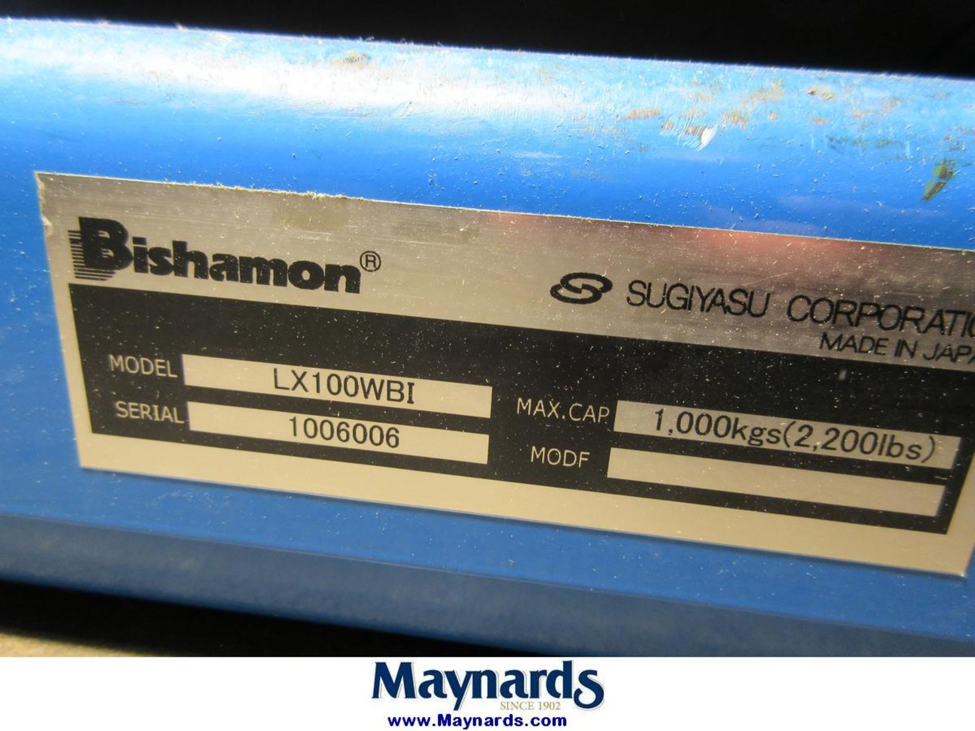 Bishamon LX100WBI 2200-Lb. 51"x34-1/2" Scissor Lift Table - Bild 5 aus 5