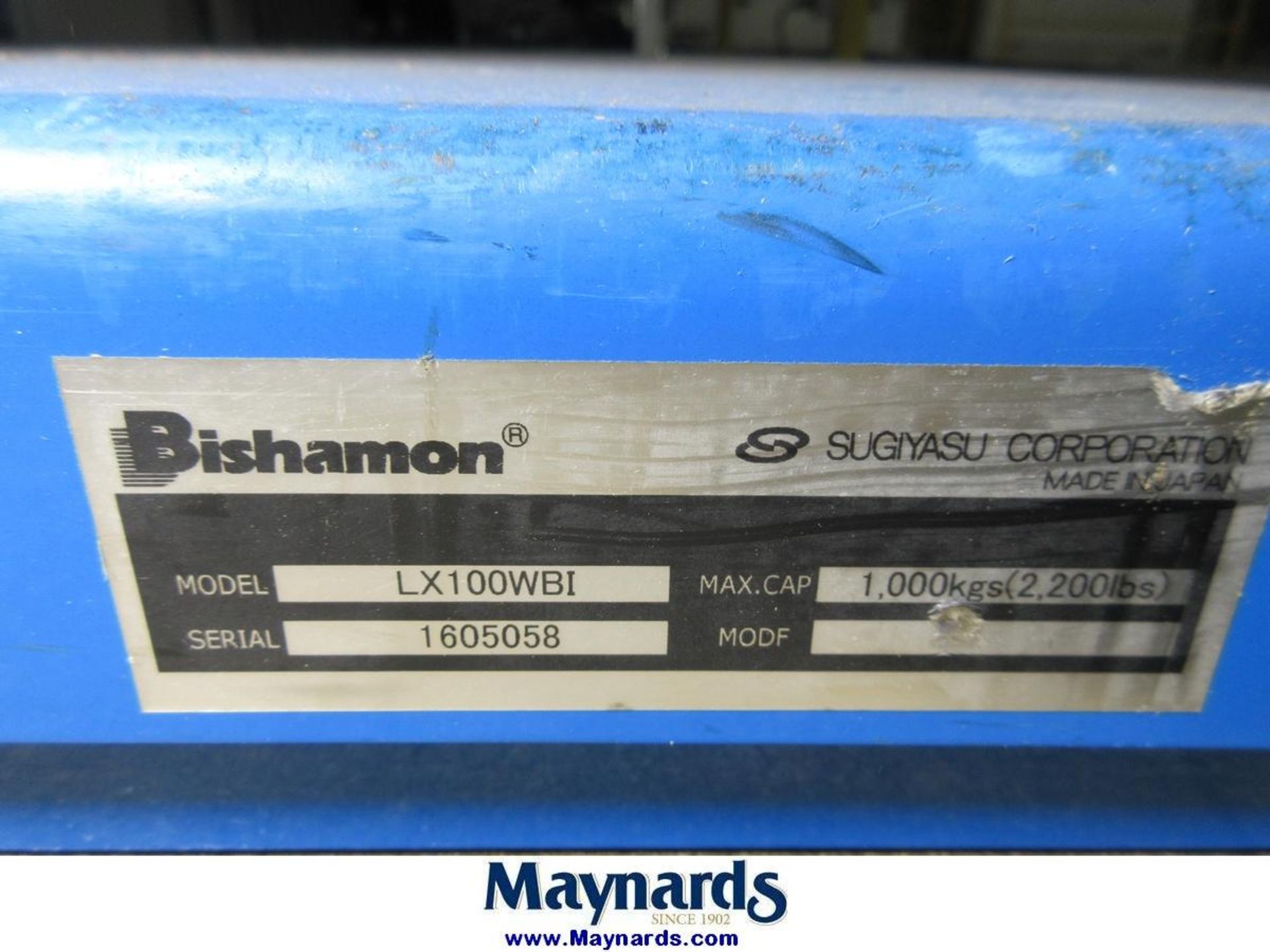 Bishamon LX100WBI 2200-Lb. 51"x34-1/2" Scissor Lift Table - Image 5 of 5