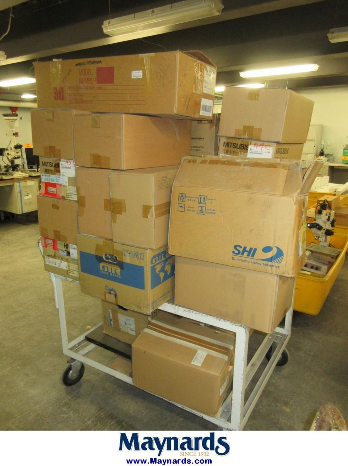 (1) Shop Cart of Assorted Motors/Gear Boxes - Image 2 of 11