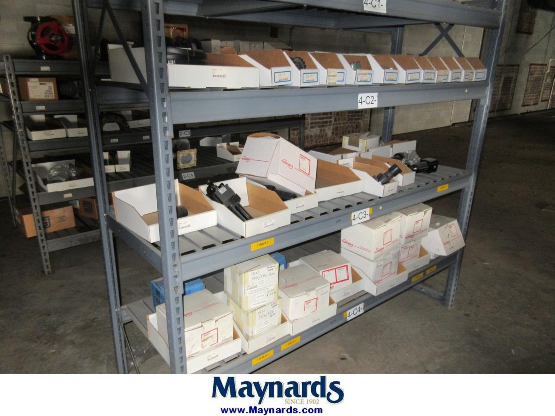 (14) Sections of Adjustable Shelving Units with Misc. Valves - Image 12 of 24