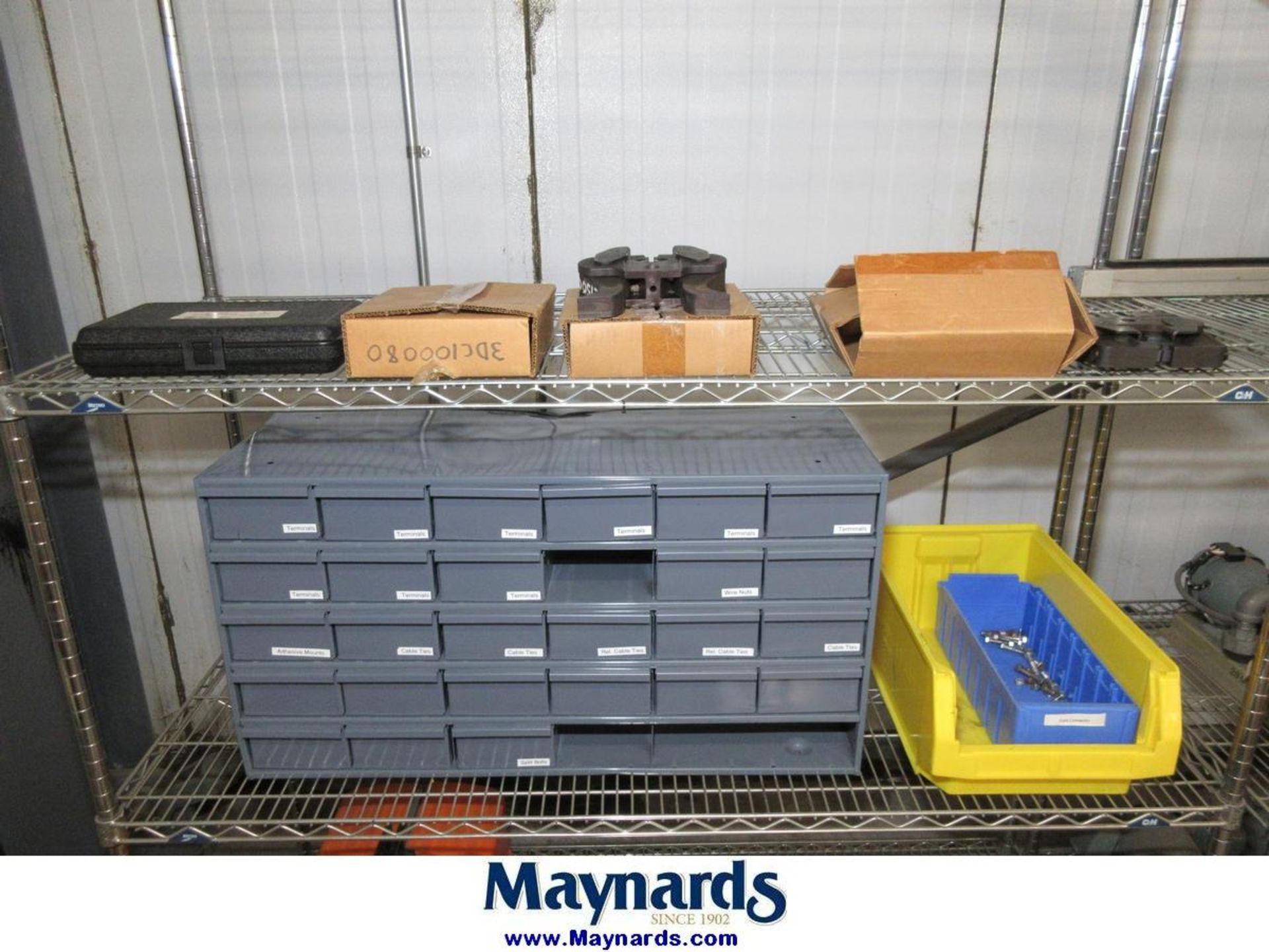(3) Wire Racks with Assorted Parts and Components - Image 10 of 11