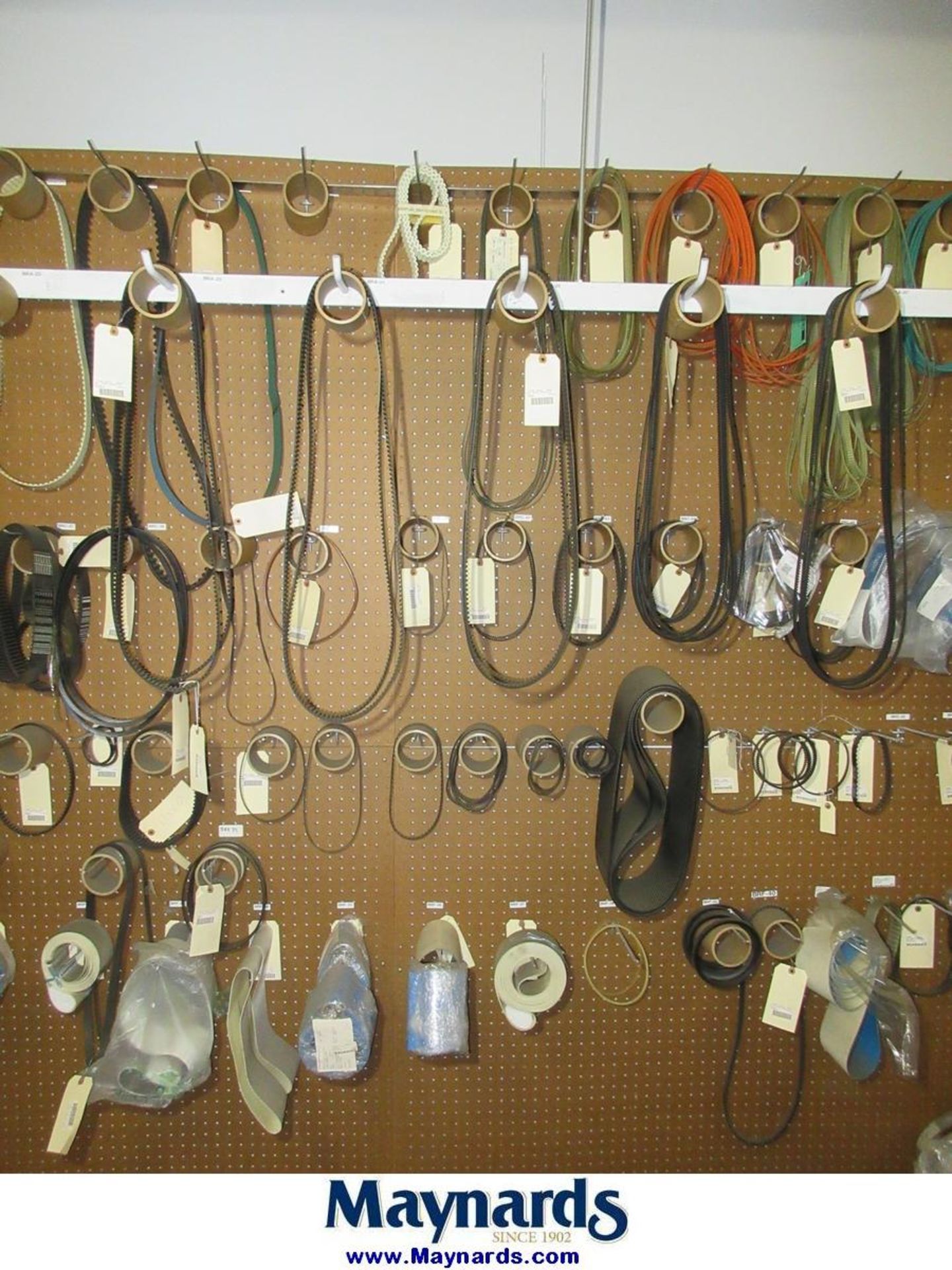 Peg Board with Large Assortment of Drive Belts - Image 3 of 7
