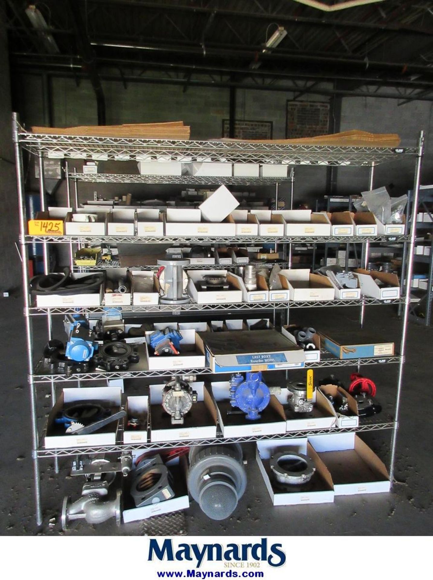(14) Sections of Adjustable Shelving Units with Misc. Valves - Image 6 of 24