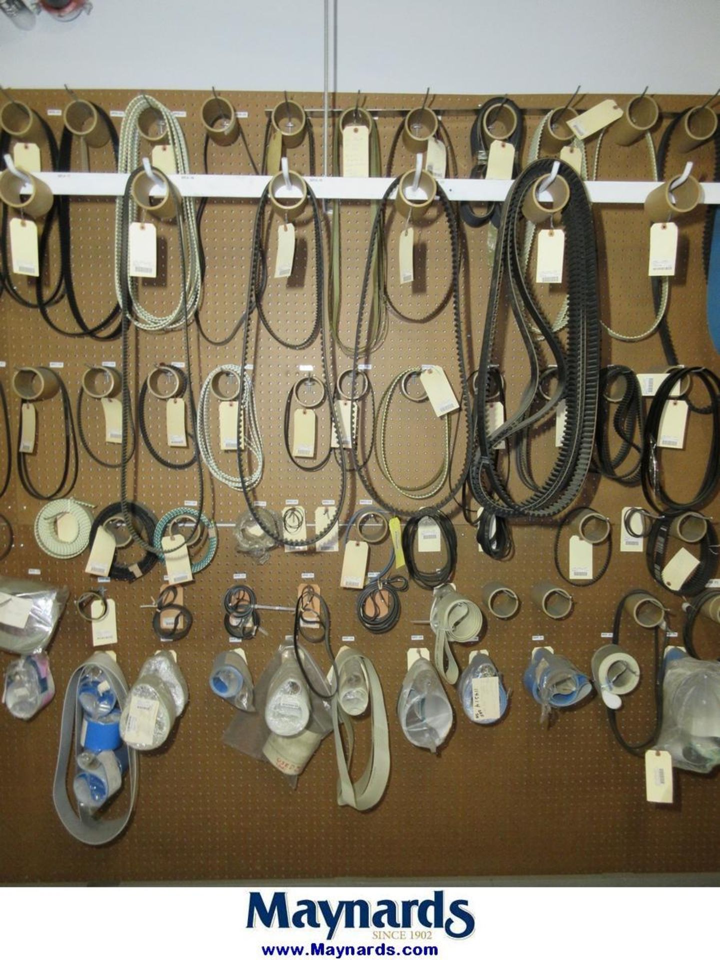Peg Board with Large Assortment of Drive Belts - Image 4 of 7