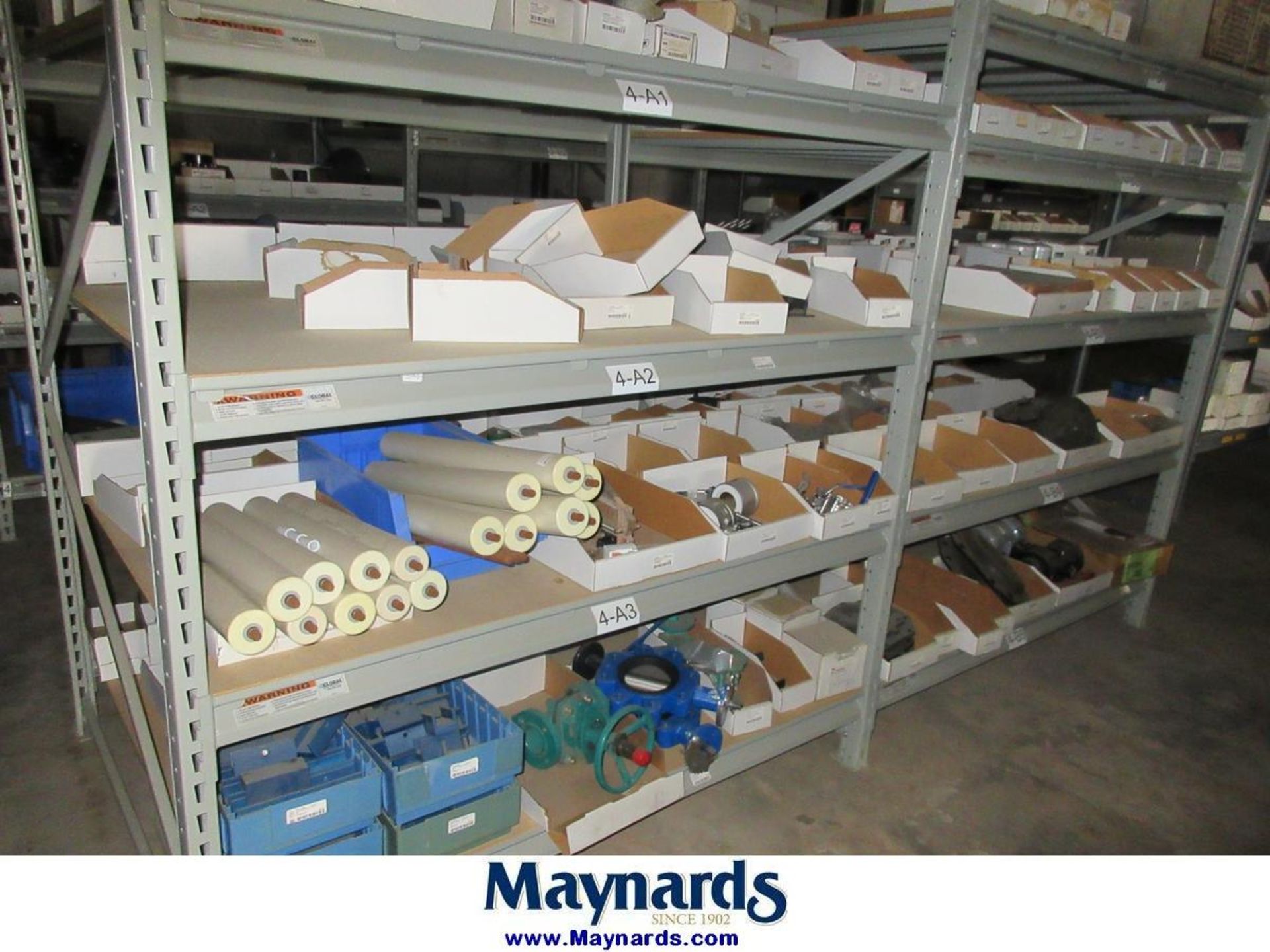 (14) Sections of Adjustable Shelving Units with Misc. Valves - Image 9 of 24