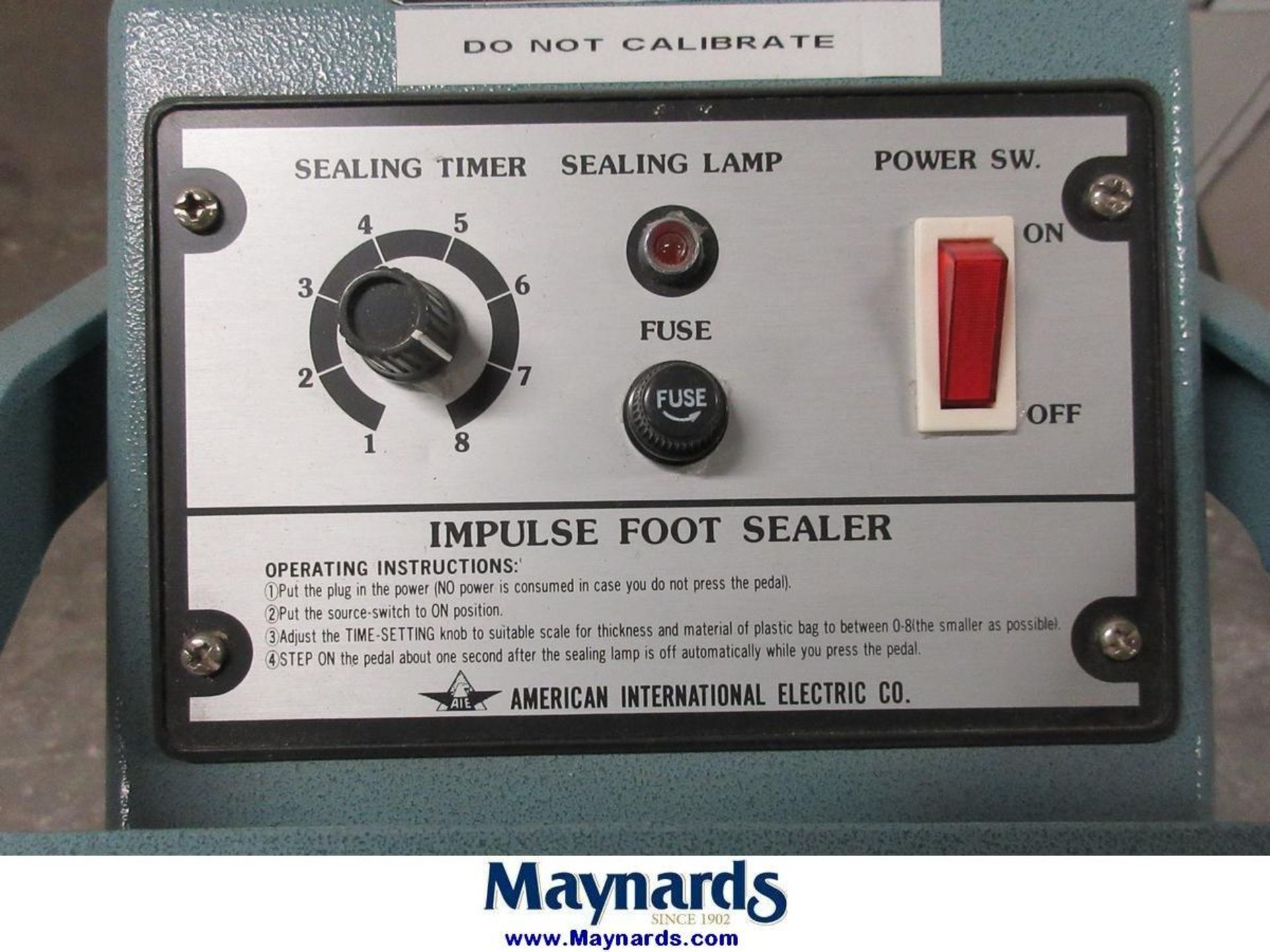 American International Electric Co AIE-600Fl 24" Impulse Foot Sealer - Image 5 of 6