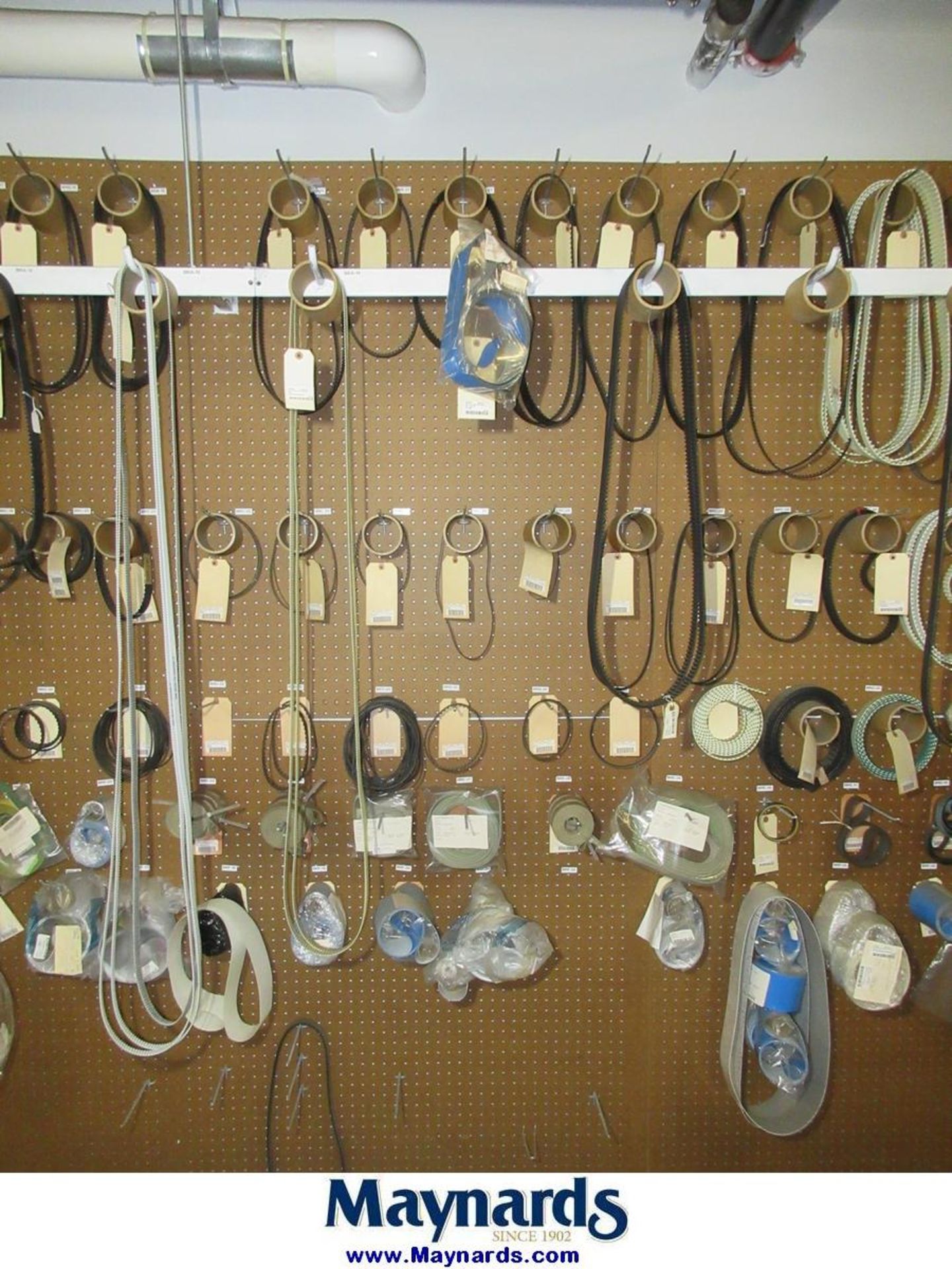 Peg Board with Large Assortment of Drive Belts - Image 5 of 7