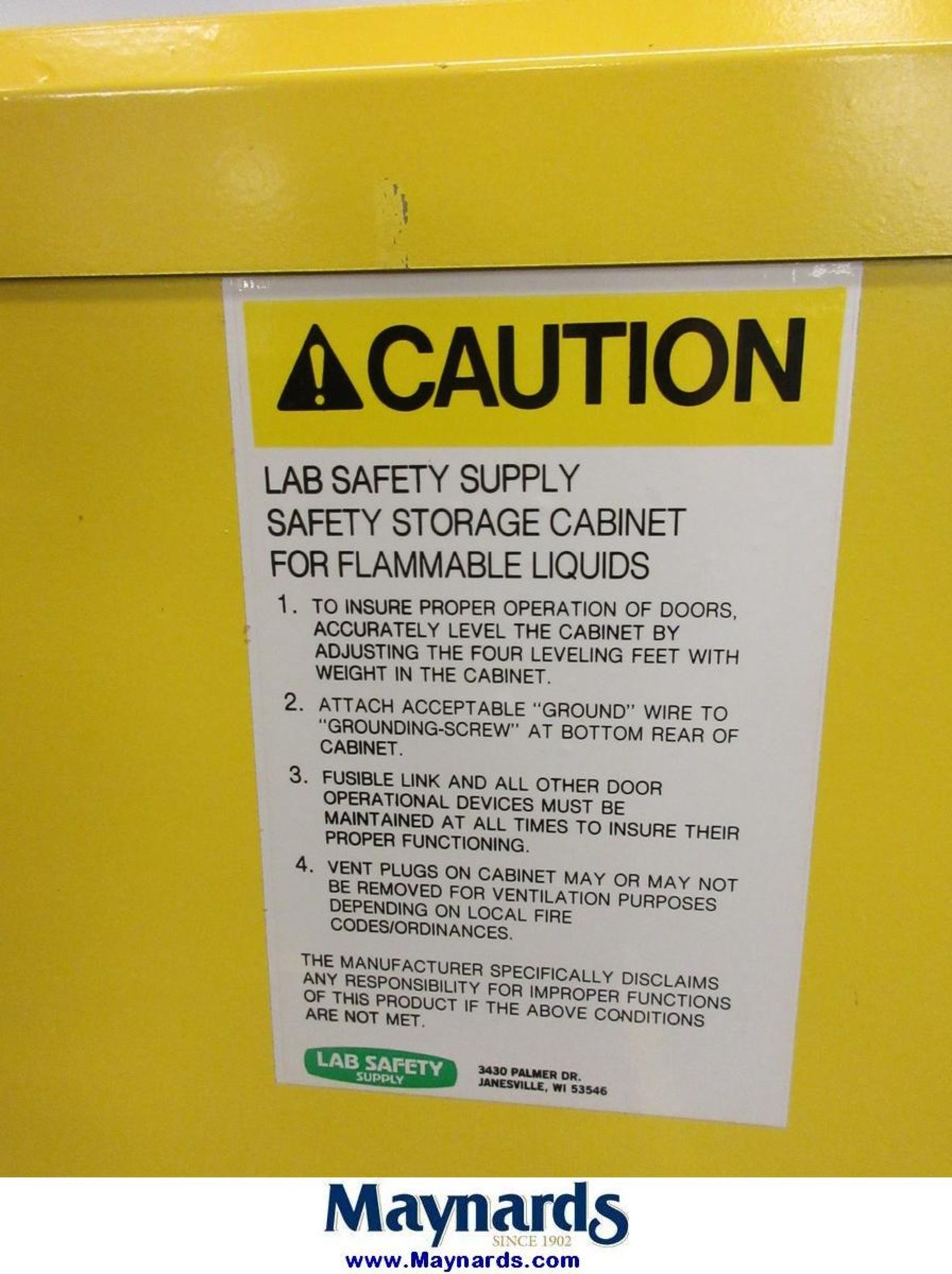 Lab Safety Supply Safety Storage Cabinet For Flammable Liquids - Image 4 of 4