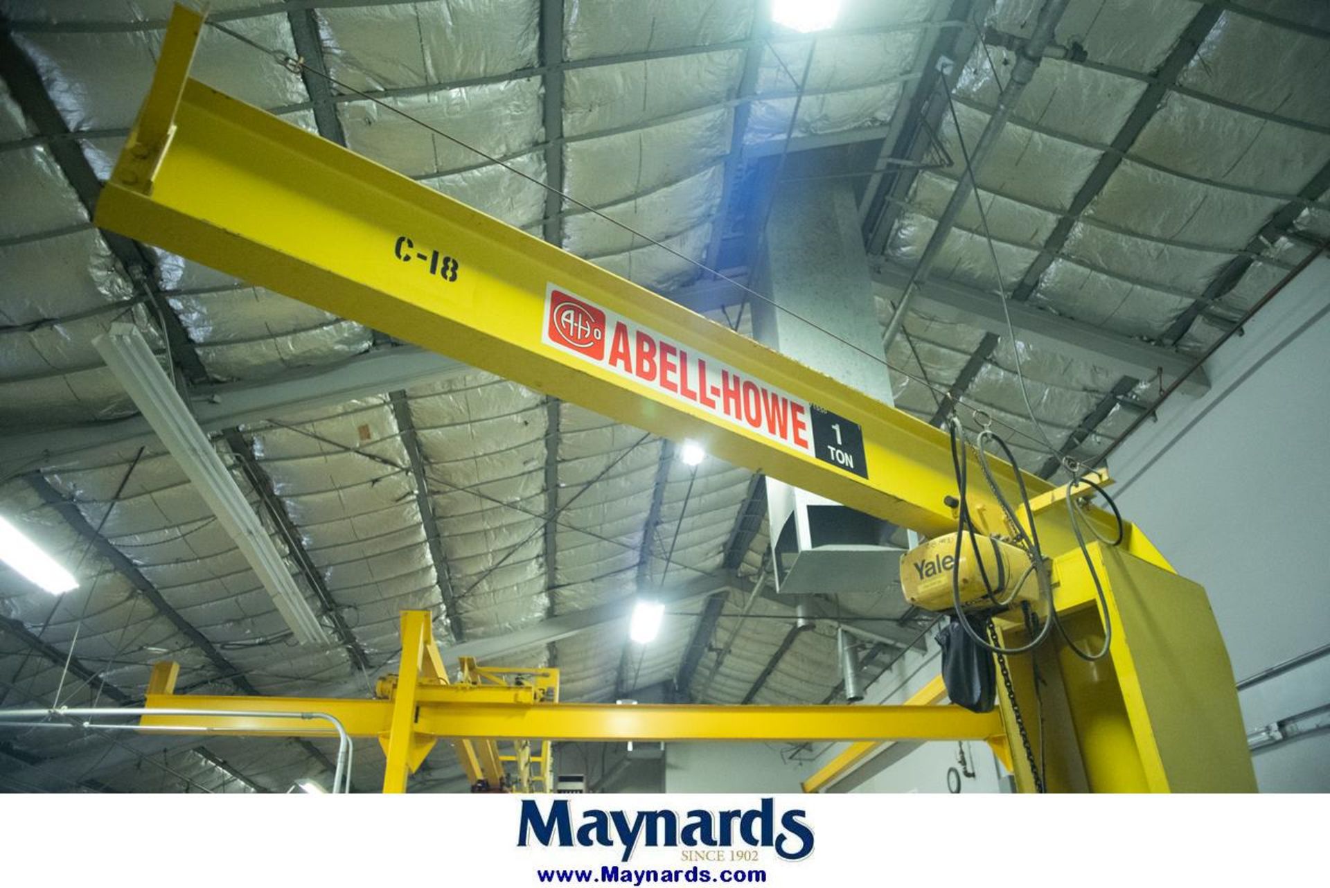 Abell-Howe 1-Ton Jib Crane w/ Yale 1-Ton Hoist (Pendant Controlled) - Image 5 of 7