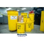 Lot of Justrite Oily Waste Cans