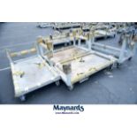 (1) 2400 Lb. Cap. & (3) 1500 Lb. Cap. Flatbed Parts Moving Carts